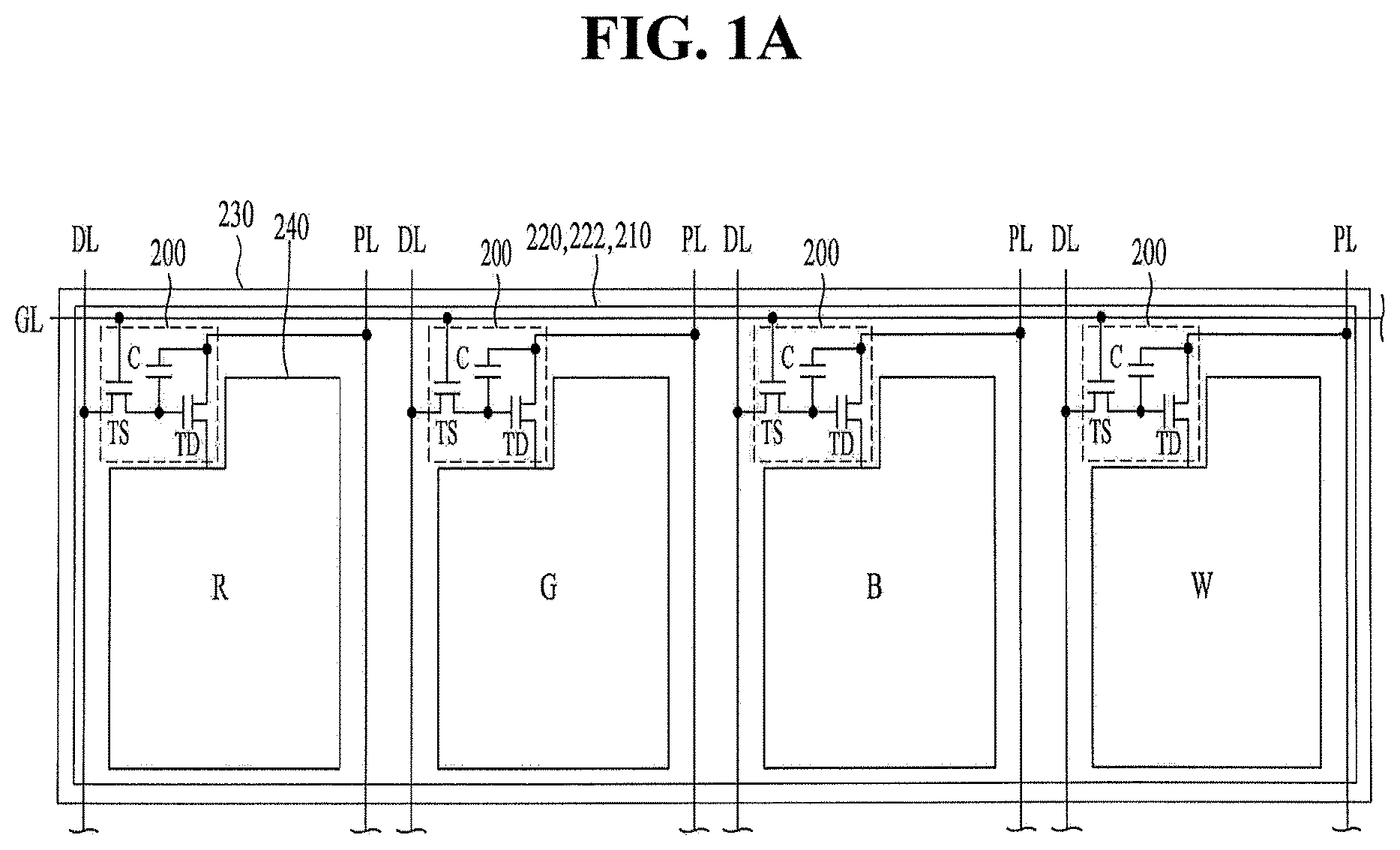 Patent USRE050440 — Organic light emitting display device — Figure 1