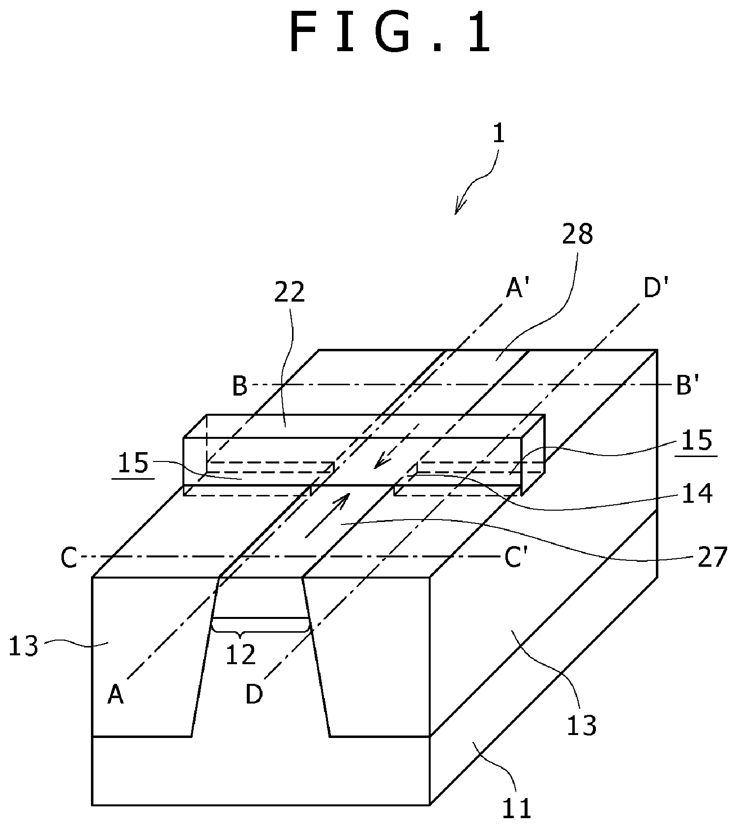Patent USRE050457 — Semiconductor device and semiconductor device manufacturing method — Figure 1
