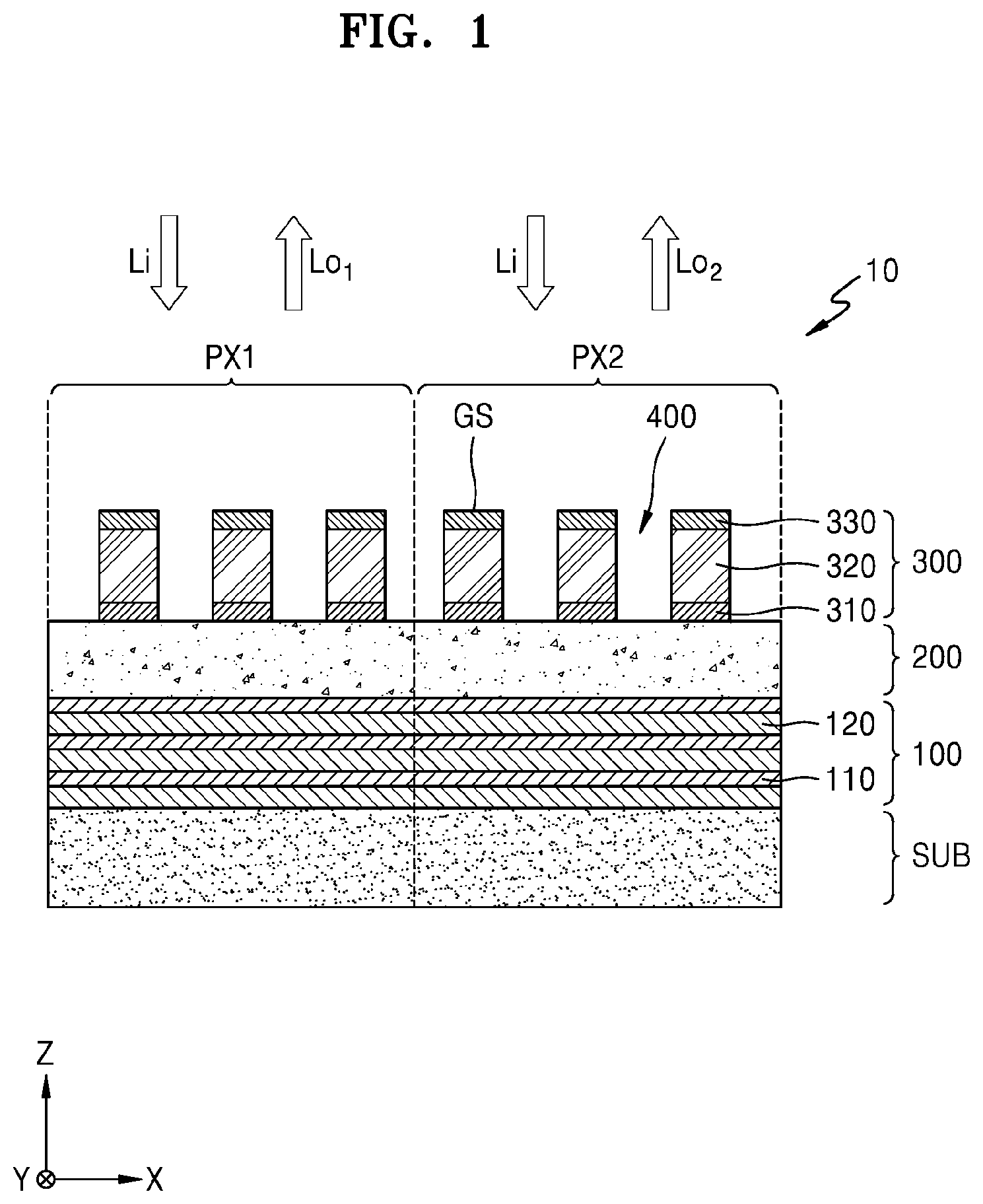 Patent US12541007 — Spatial light modulator and LiDAR apparatus including the same — Figure 1