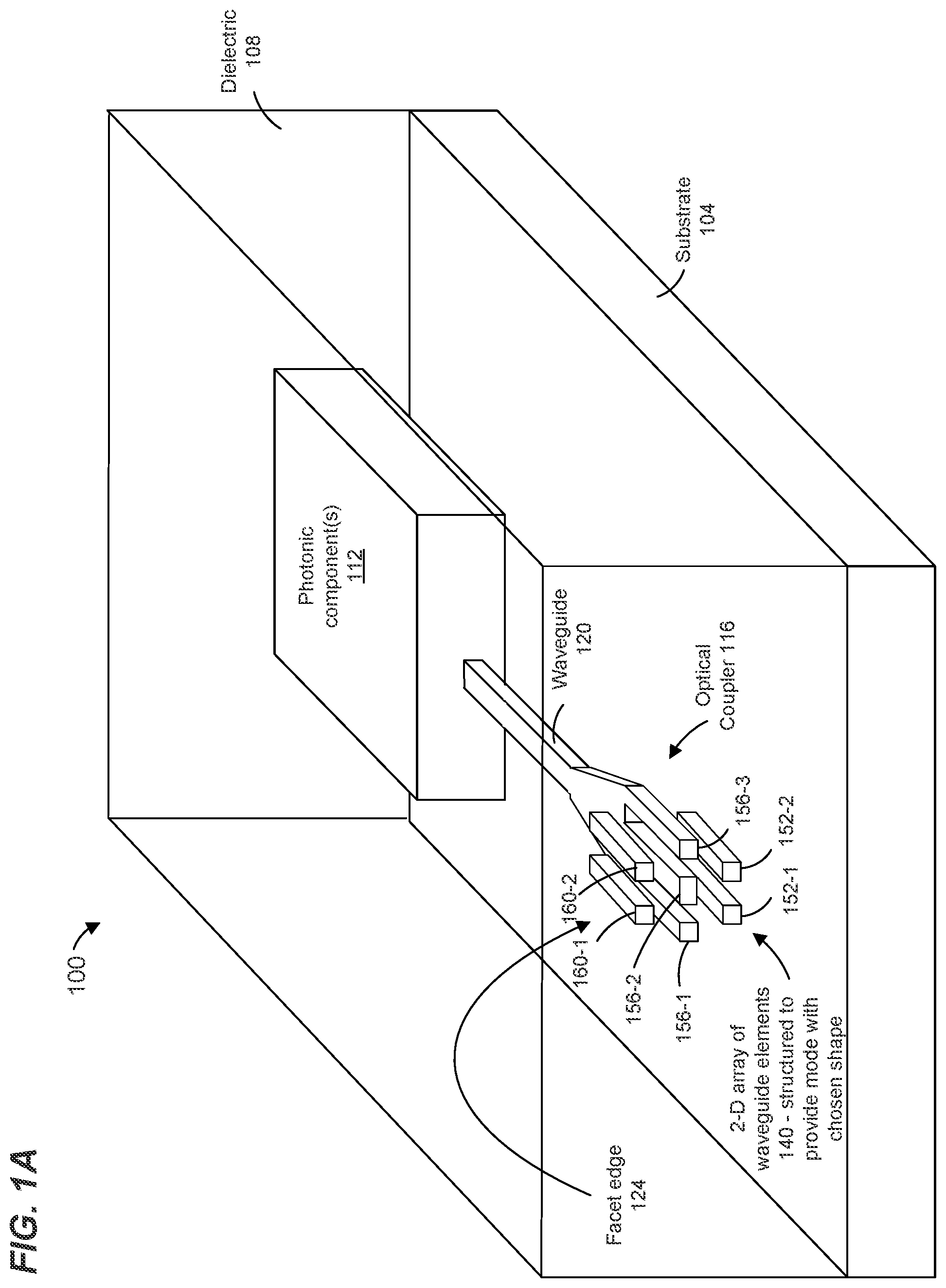 Patent US12541065 — Array-based edge coupler for optical input/output — Figure 1