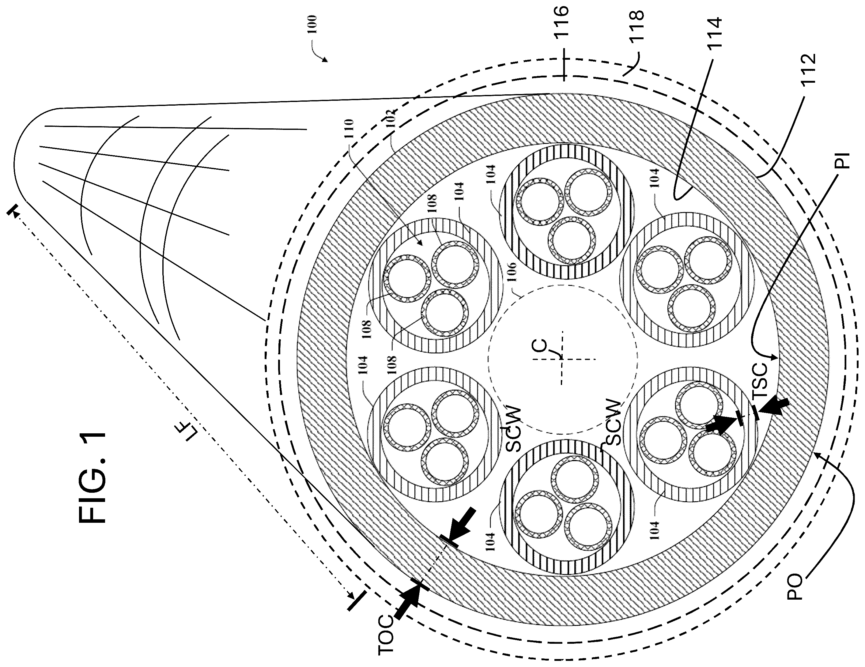 Patent US12541069 — Optical fiber cable — Figure 1