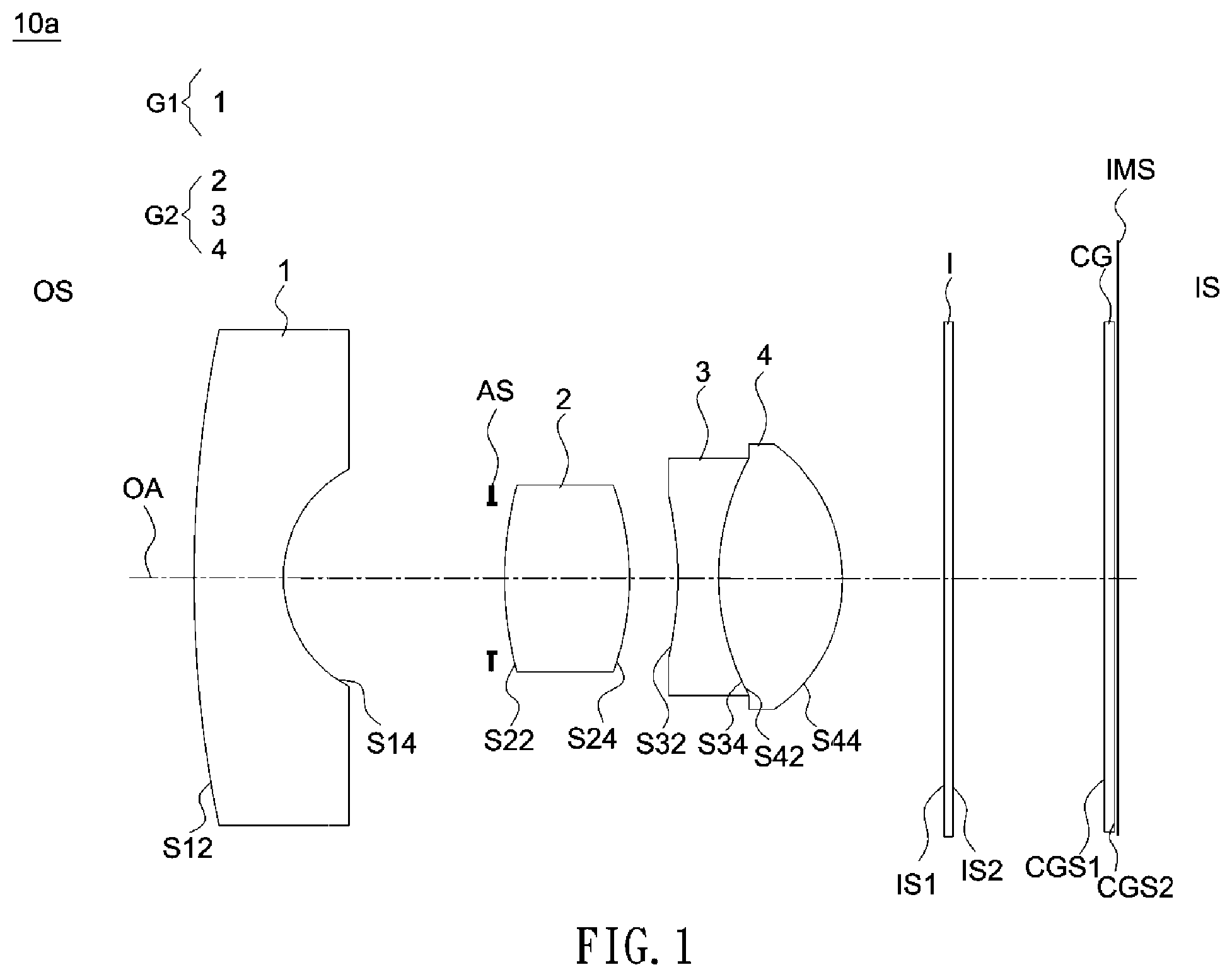 Patent US12541078 — Imaging lens — Figure 1