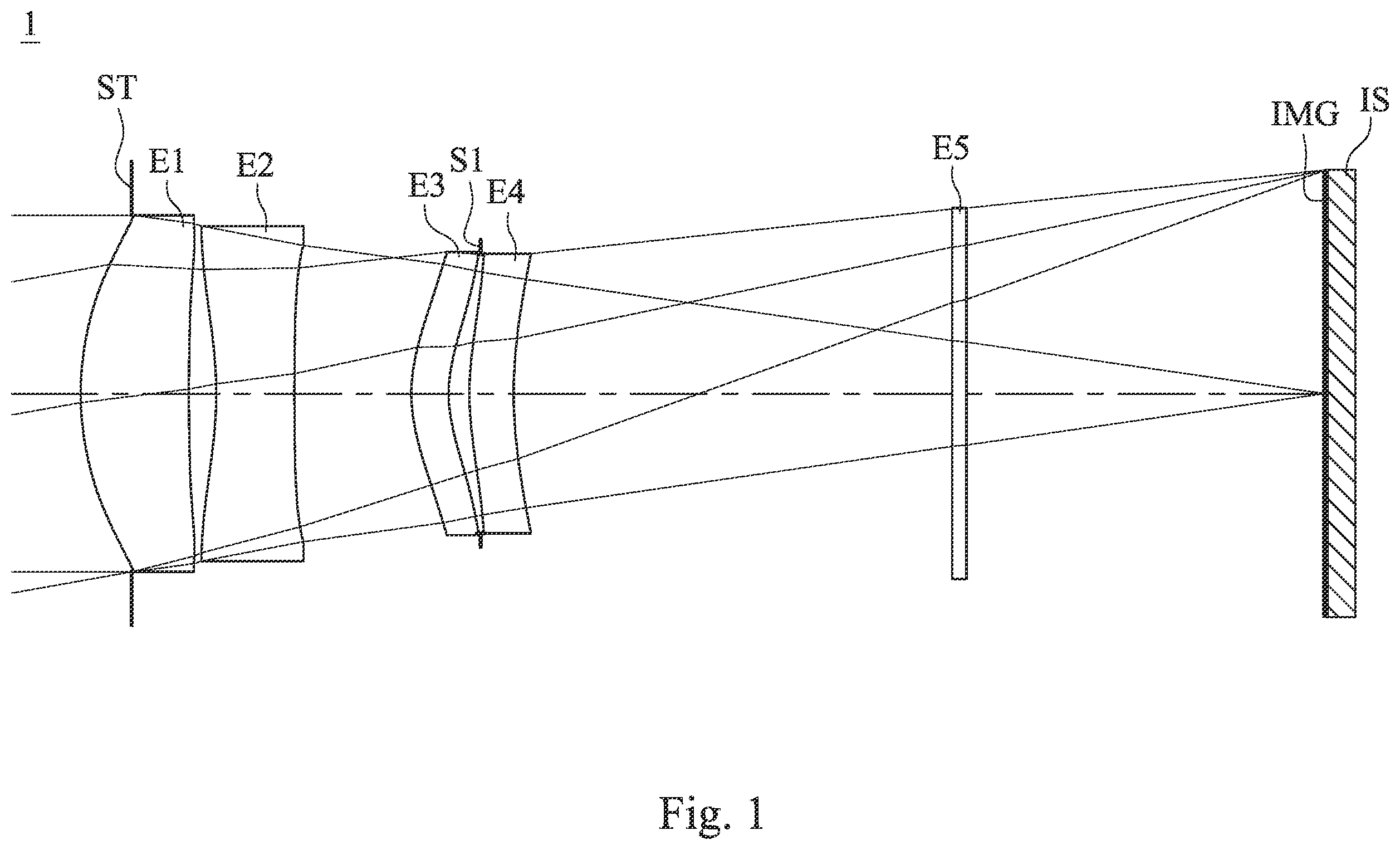 Patent US12541080 Figure 1 – Imaging system lens assembly wherein a total number of lens elements is four, imaging apparatus and electronic device