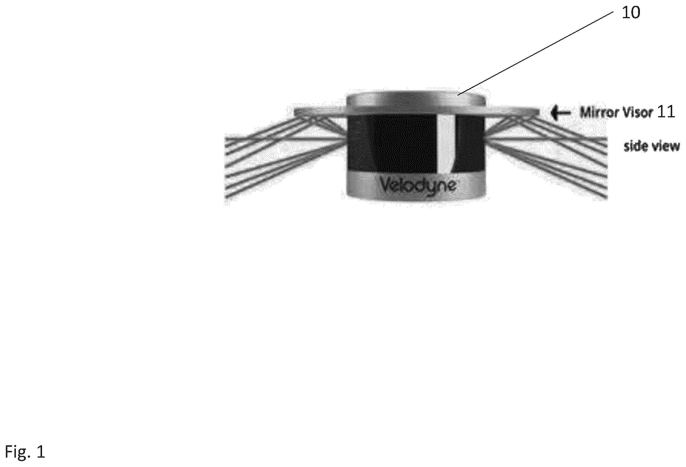 Patent US12541095 Figure 1 – Reflector for reflecting electromagnetic waves from a rotating electromagnetic wave source
