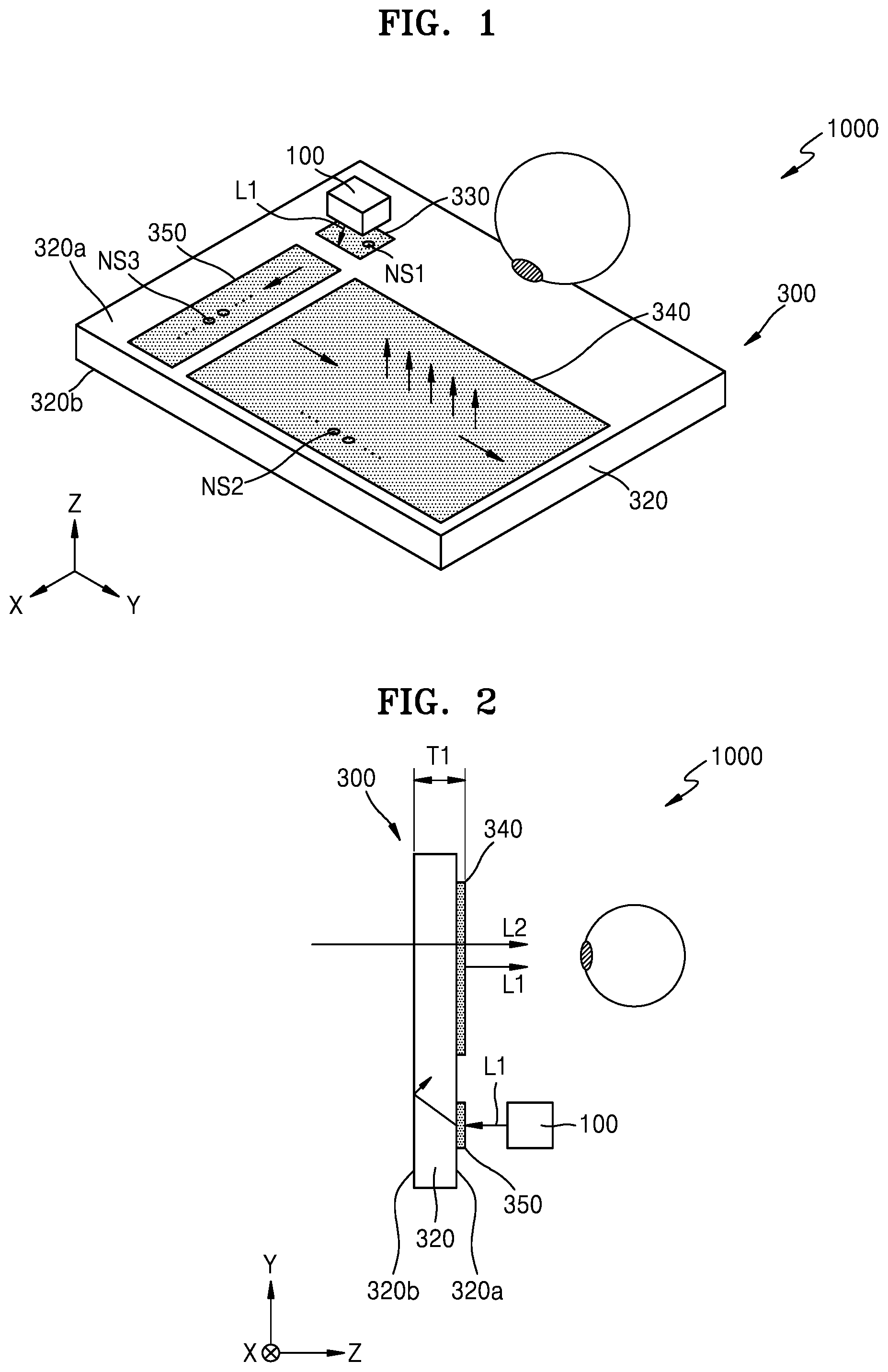 Patent US12541105 — Display device including light waveguide using meta structure and electronic device including the same — Figure 1