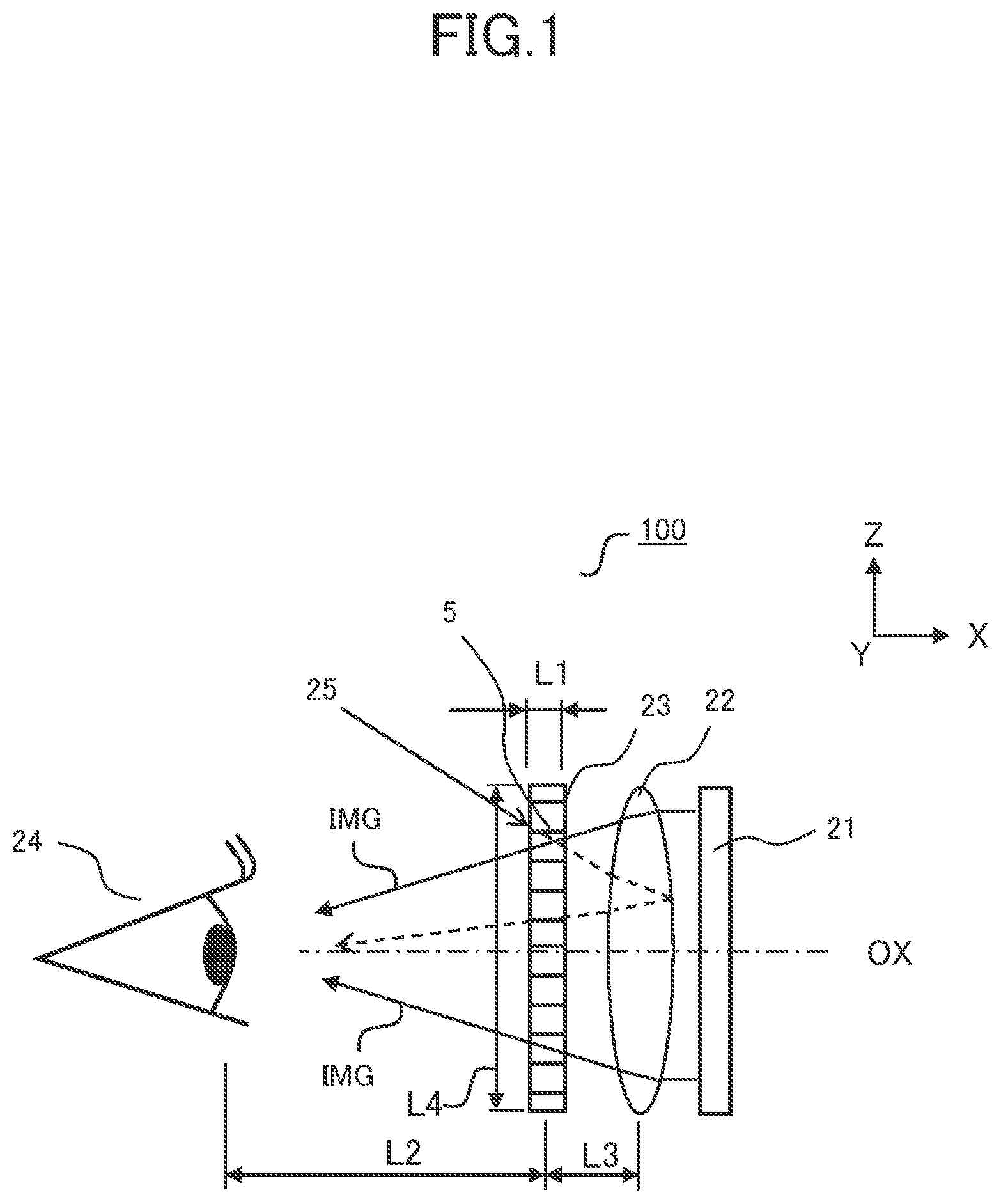 Patent US12541106 — Louver, head mounted display, and optical apparatus — Figure 1