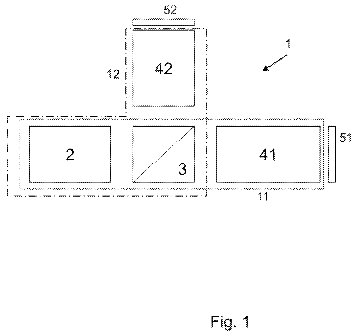 Patent US12541114 — Multi-sensor system having an optical beam splitter — Figure 1