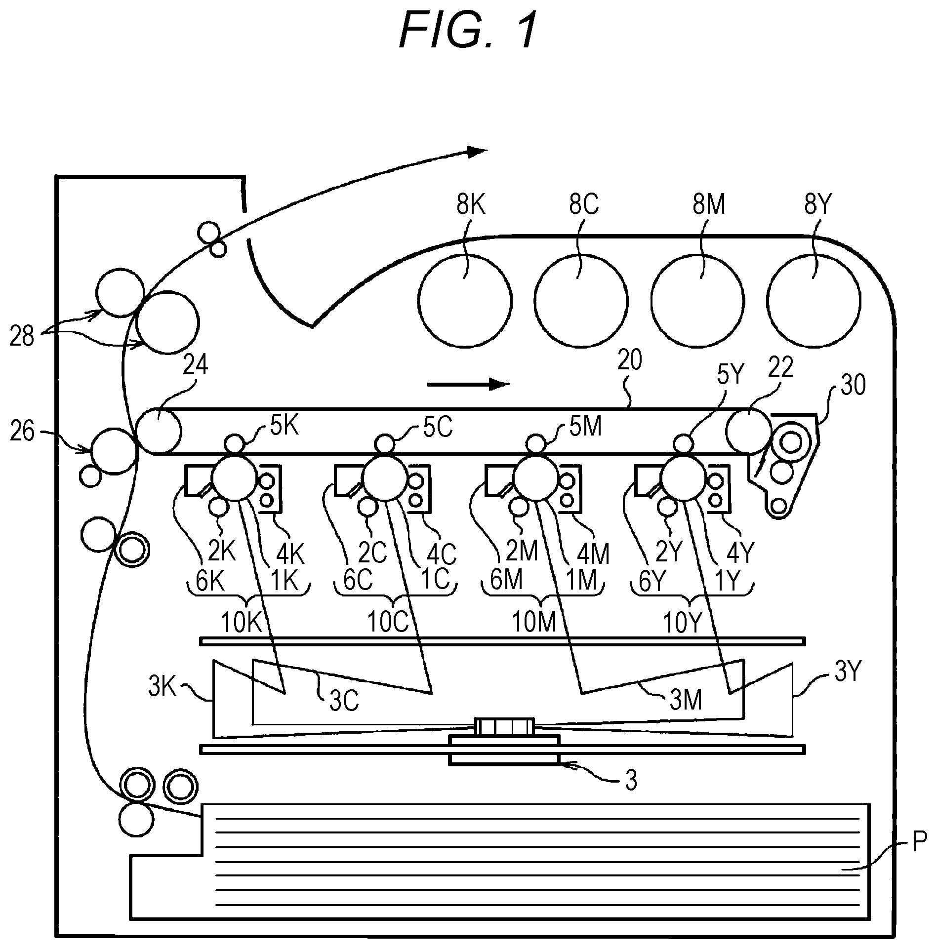 Patent US12541158 — Toner for electrostatic charge image development, electrostatic charge image developer, toner cartridge, process cartridge, image forming apparatus, and image forming method — Figure 1