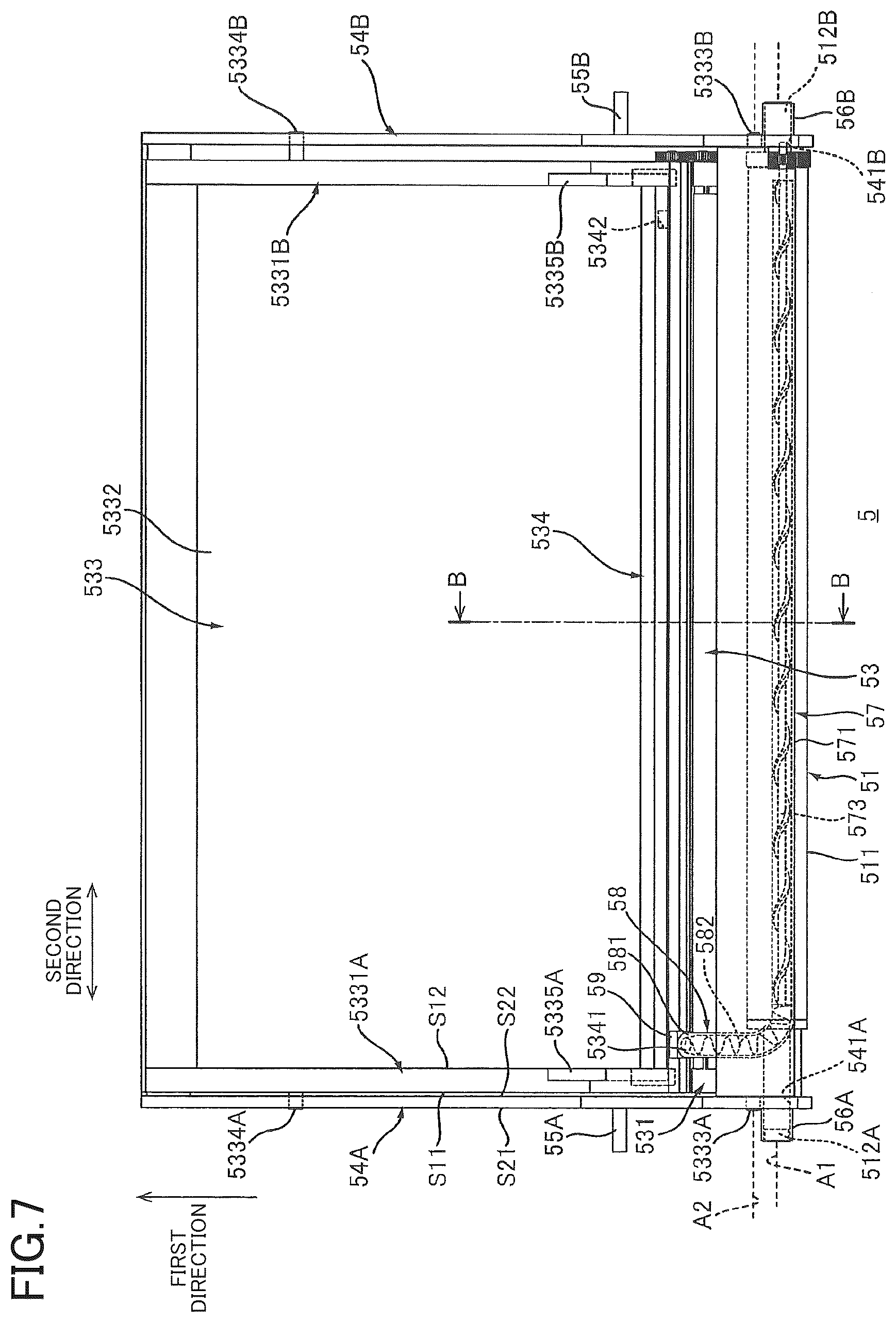 Patent US12541166 Figure 7 – Image forming device having drawer