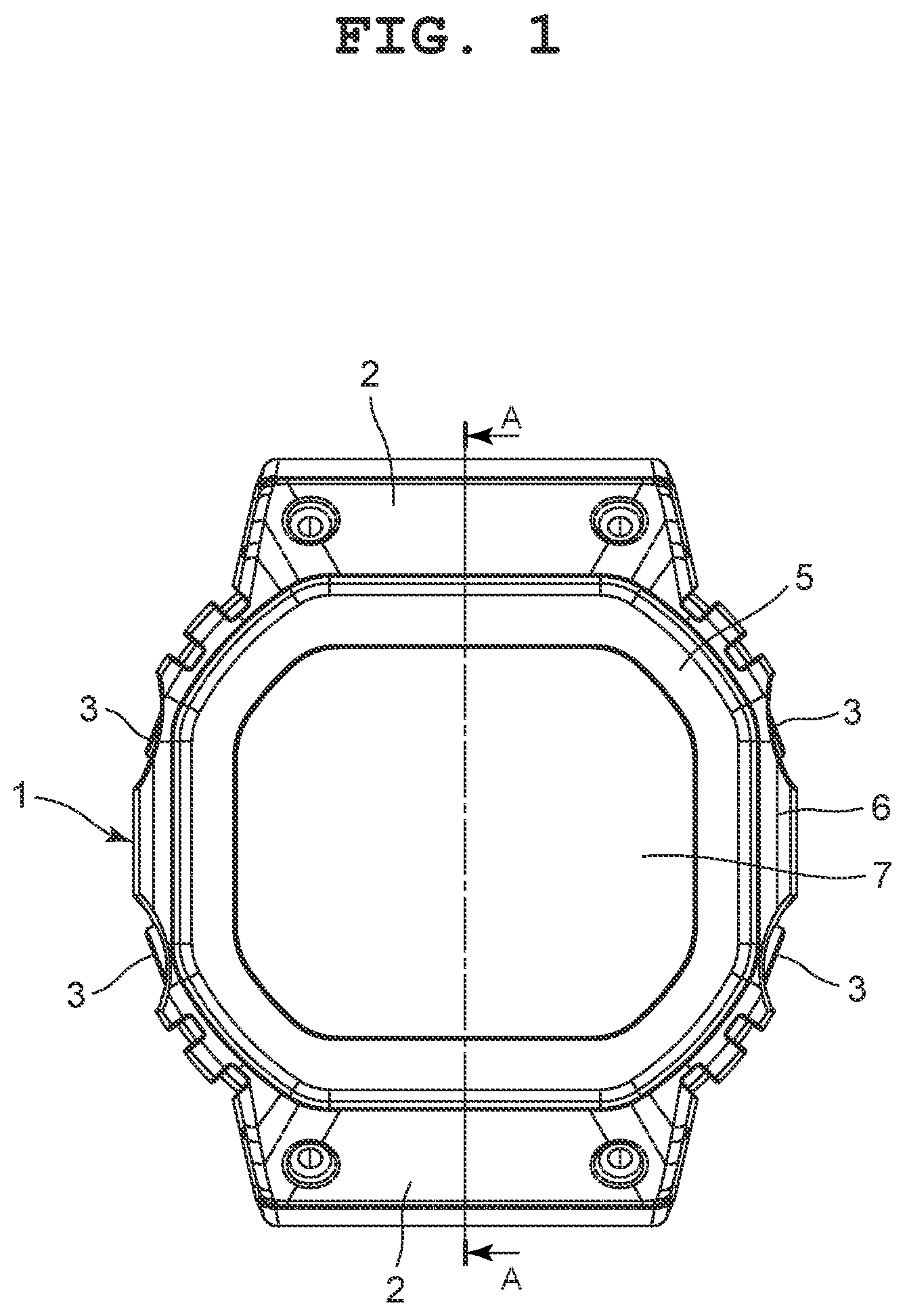 Patent US12541176 — Component mounting member, case and timepiece — Figure 1