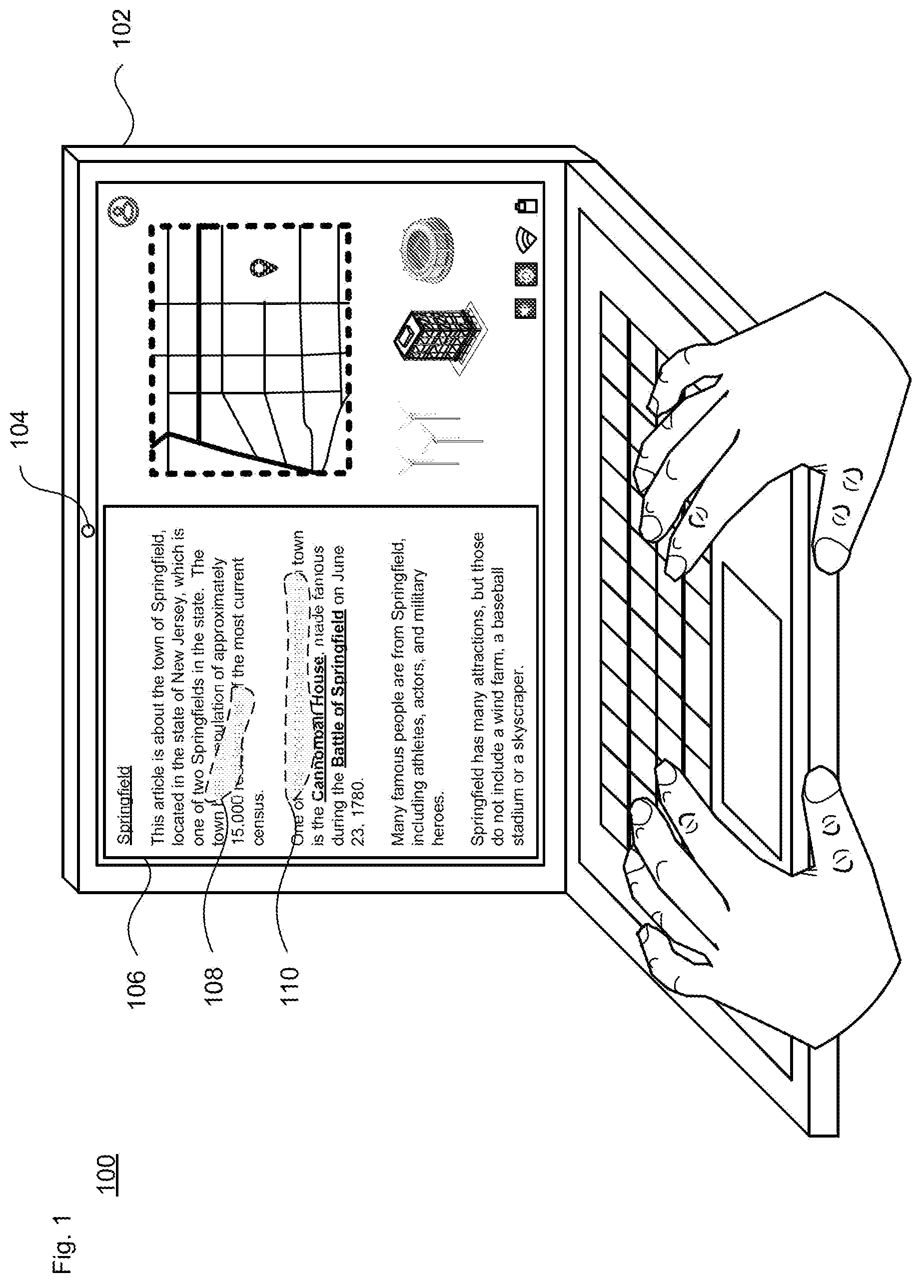 Patent US12541249 — Implicit calibration from screen content for gaze tracking — Figure 1