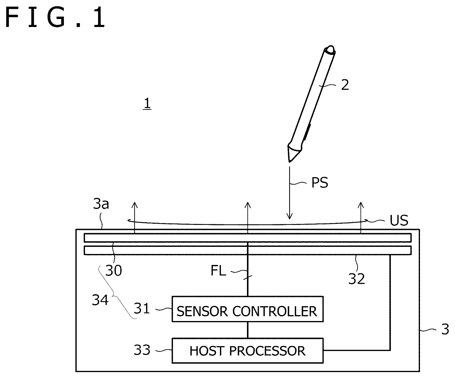 Patent US12541263 — Sensor, sensor controller, and position detection device — Figure 1