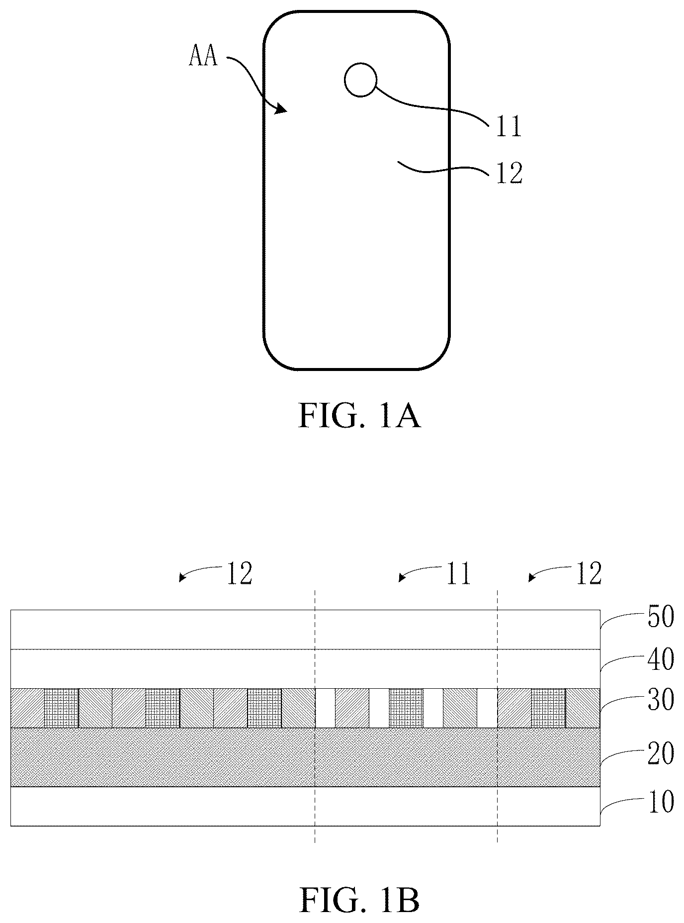 Patent US12541271 Figure 1 – Touch display device
