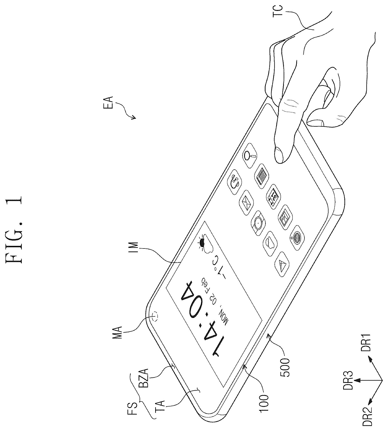 Patent US12541272 — Input sensing unit and display device having the same — Figure 1