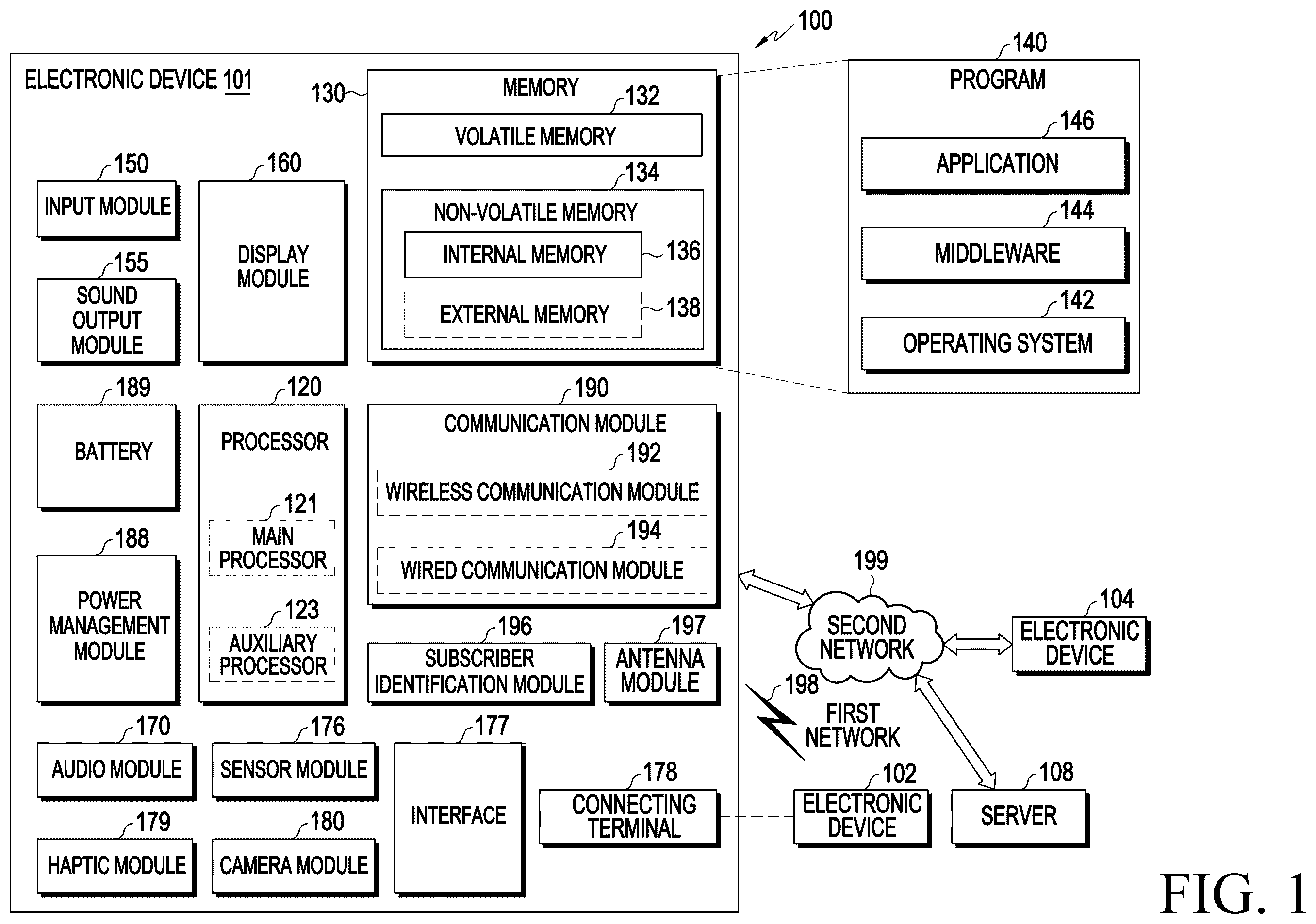 Patent US12541289 — Electronic device displaying image and method for operating the same — Figure 1