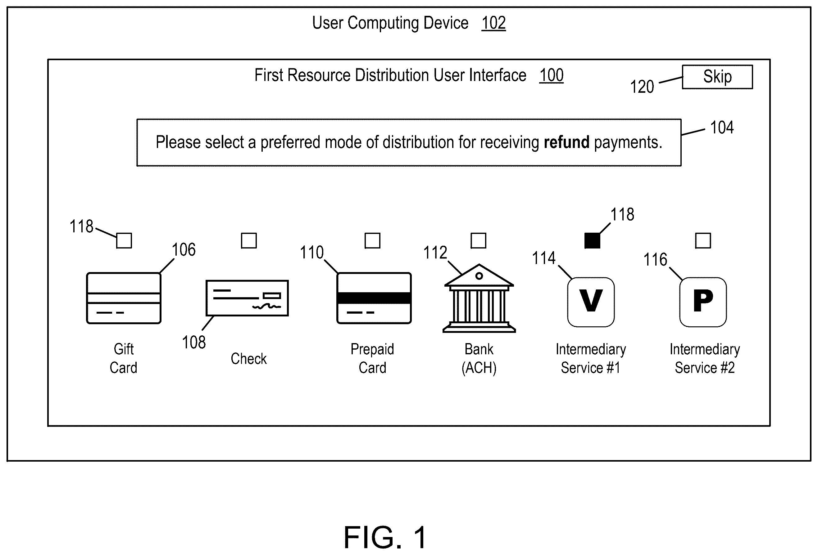 Patent US12541399 — Rules-based resource distribution — Figure 1