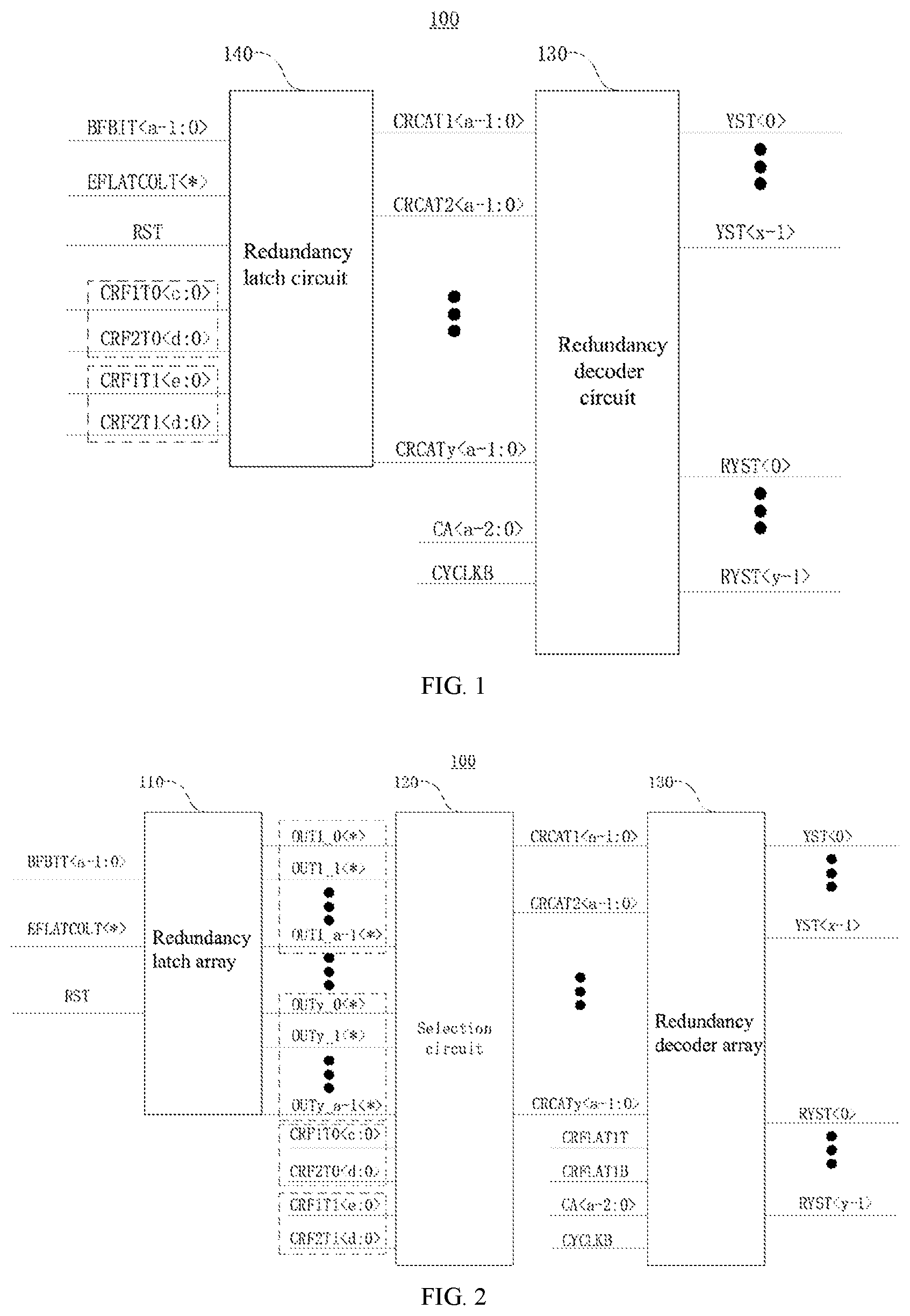 Patent US12541441 Figure 1 – Redundancy latch decoder circuit and memory