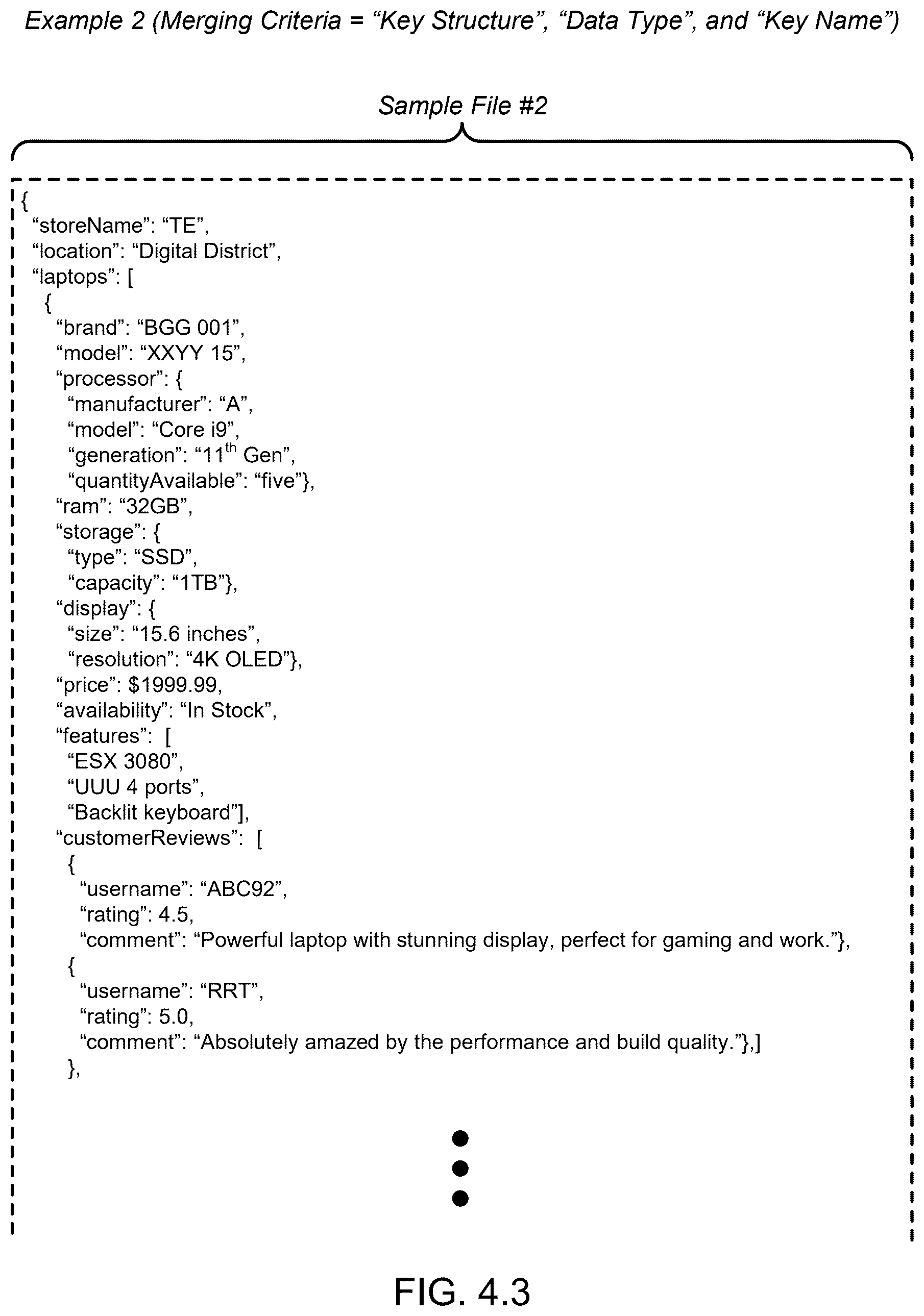 Patent US12541485 Figure 9 – Analysis of javascript object notation (JSON) structures generated through various sources
