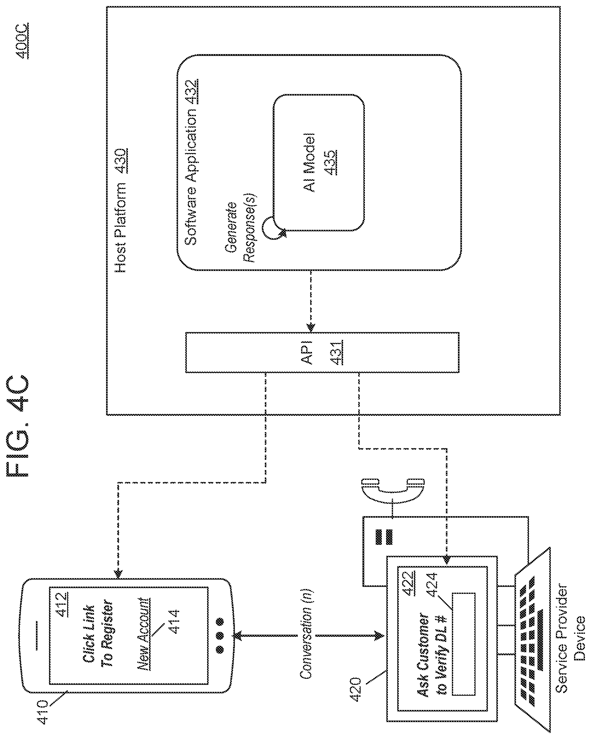 Patent US12541544 Figure 12 – Generating a response for a communication session based on previous conversation content using a large language model