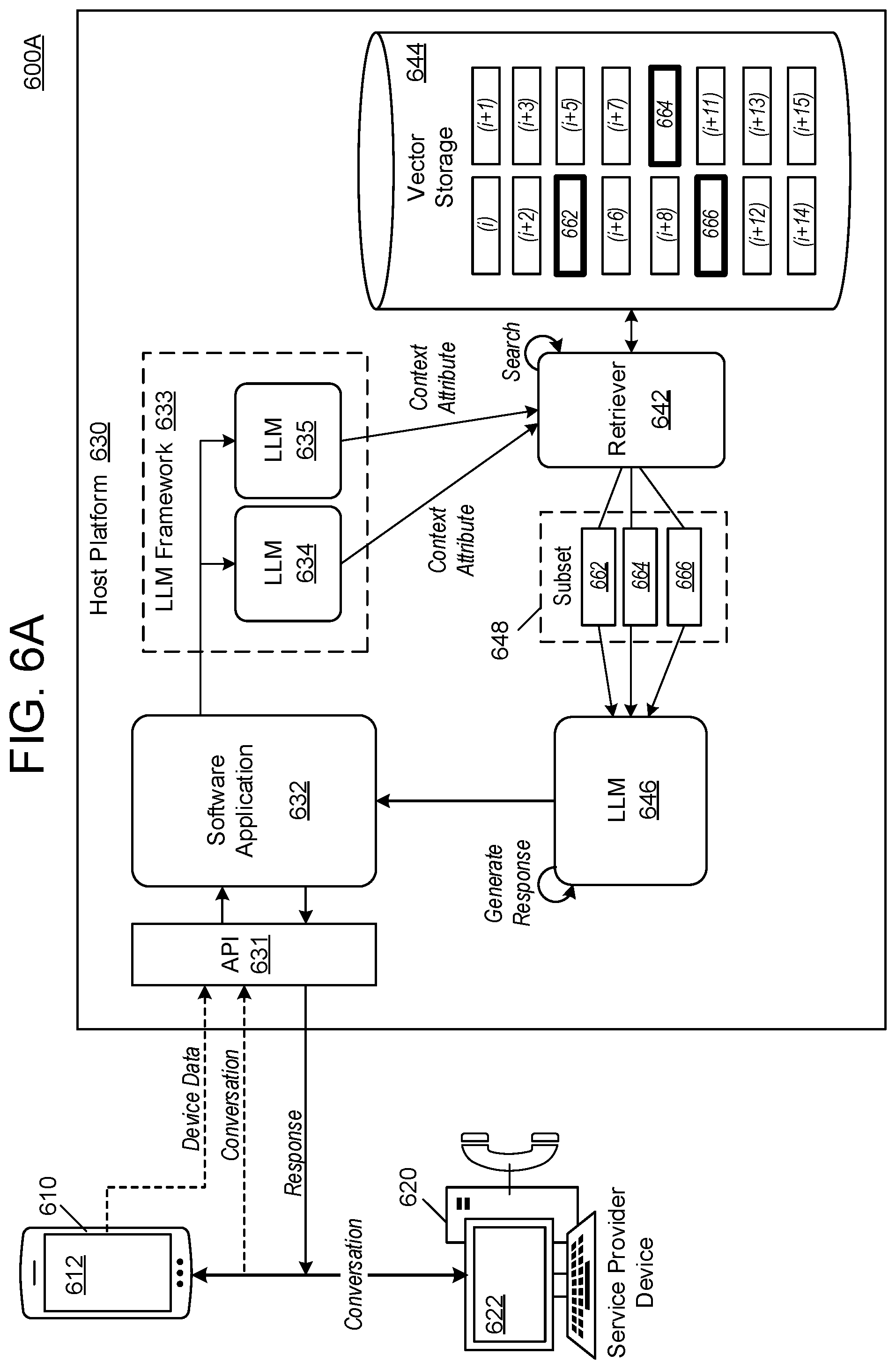 Patent US12541544 Figure 16 – Generating a response for a communication session based on previous conversation content using a large language model