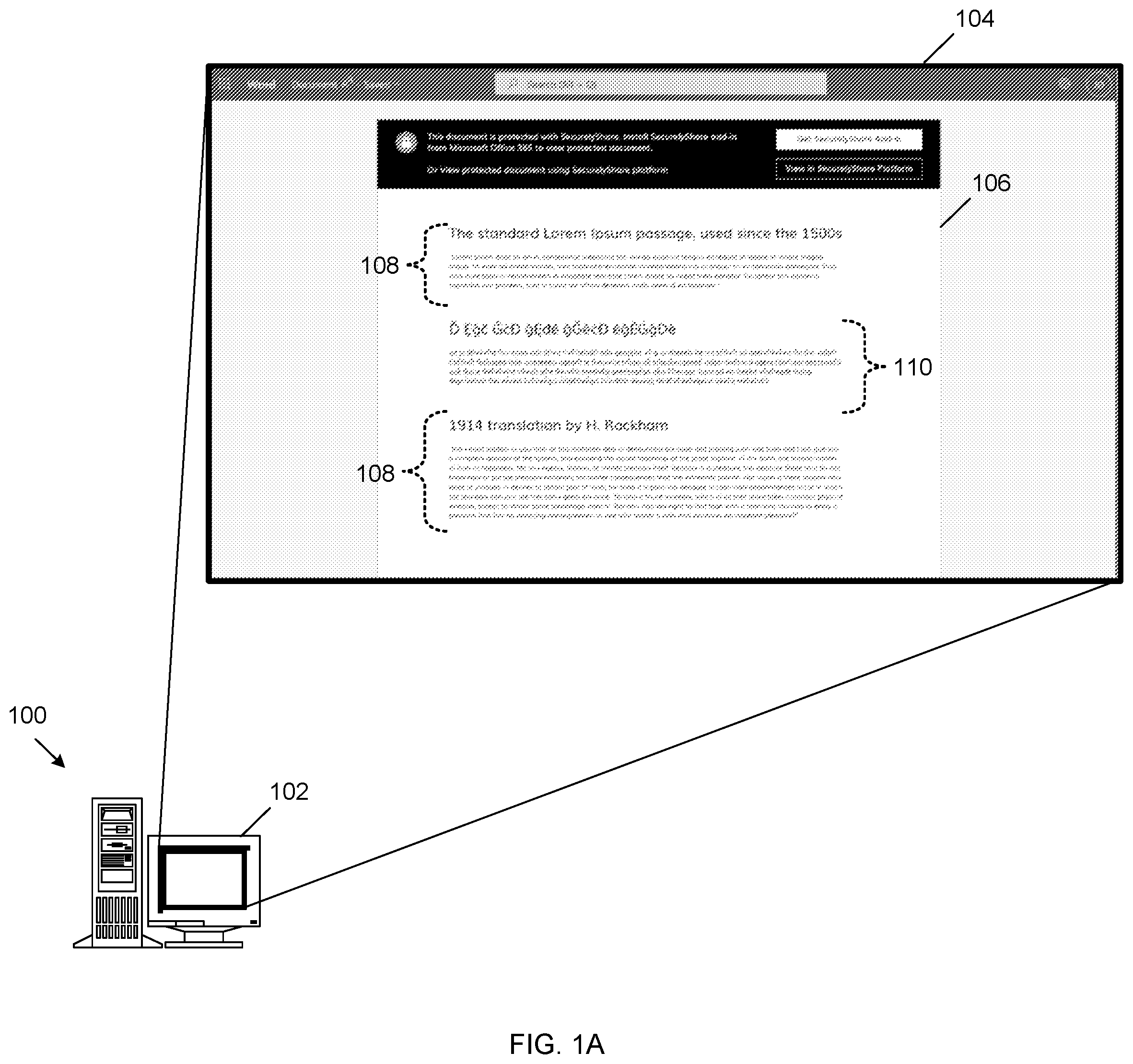 Patent US12541608 Figure 1 – Modifying fonts for obfuscating text and viewing obfuscated text