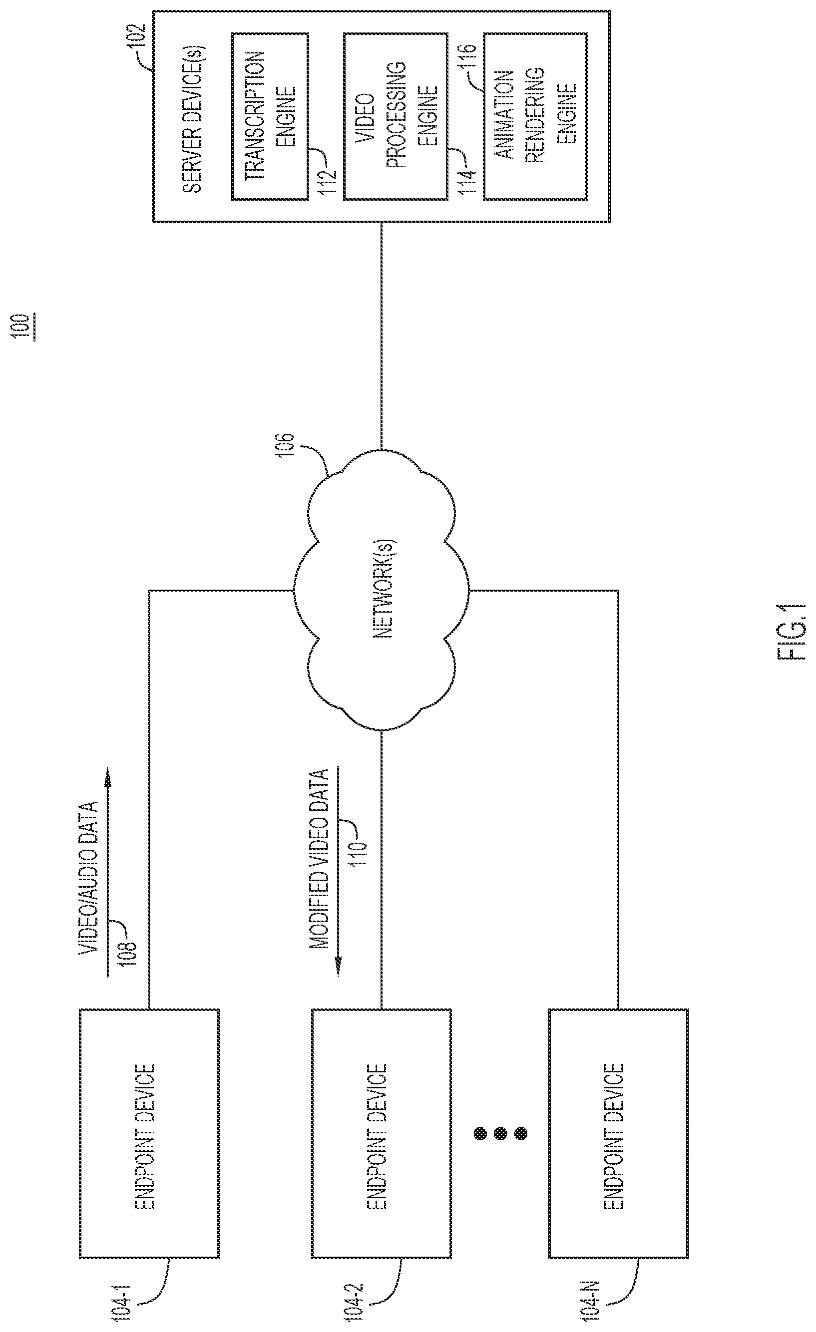 Patent US12541902 Figure 1 – Sign language generation and display