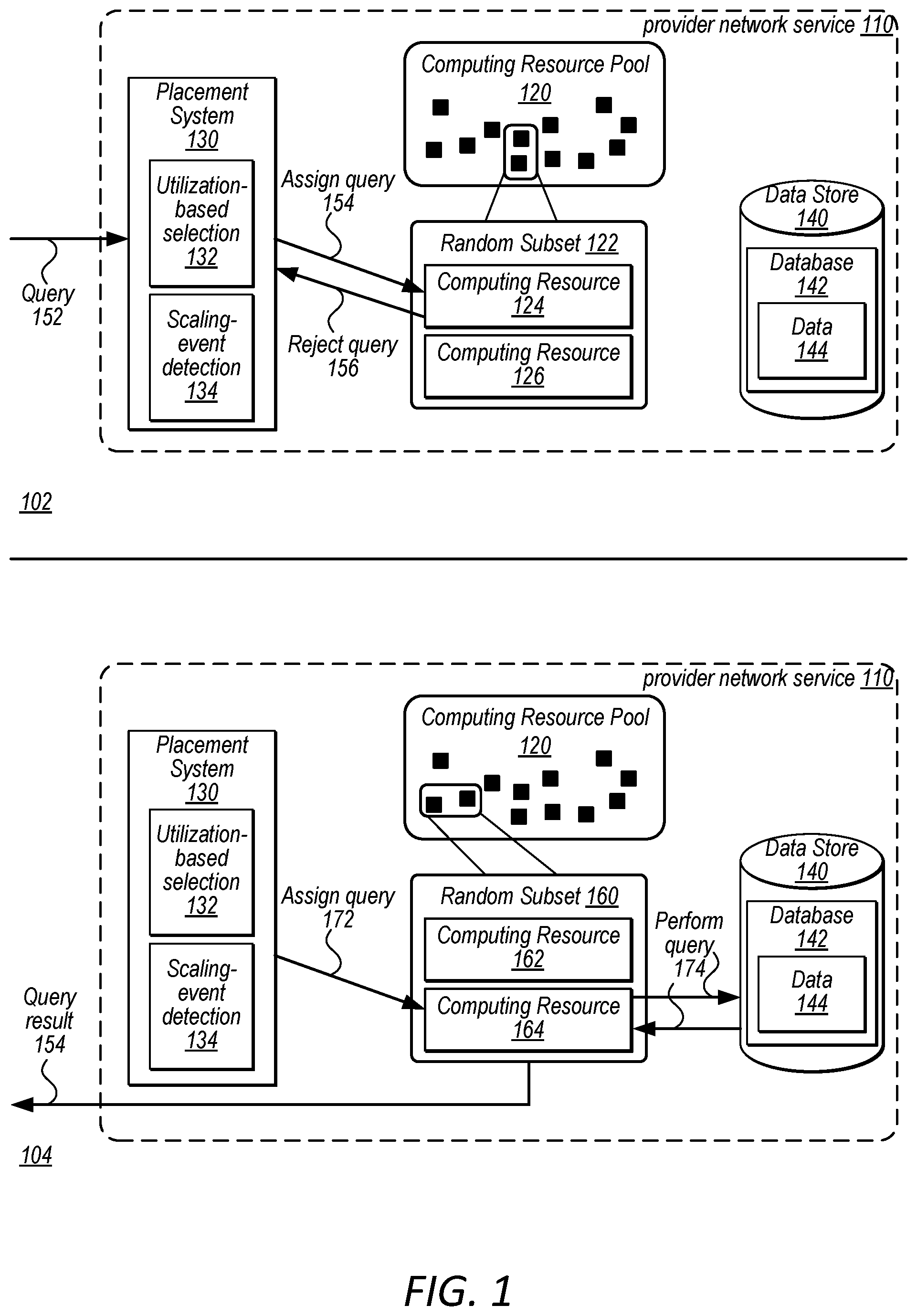Patent US12547626 — Database query distribution — Figure 1