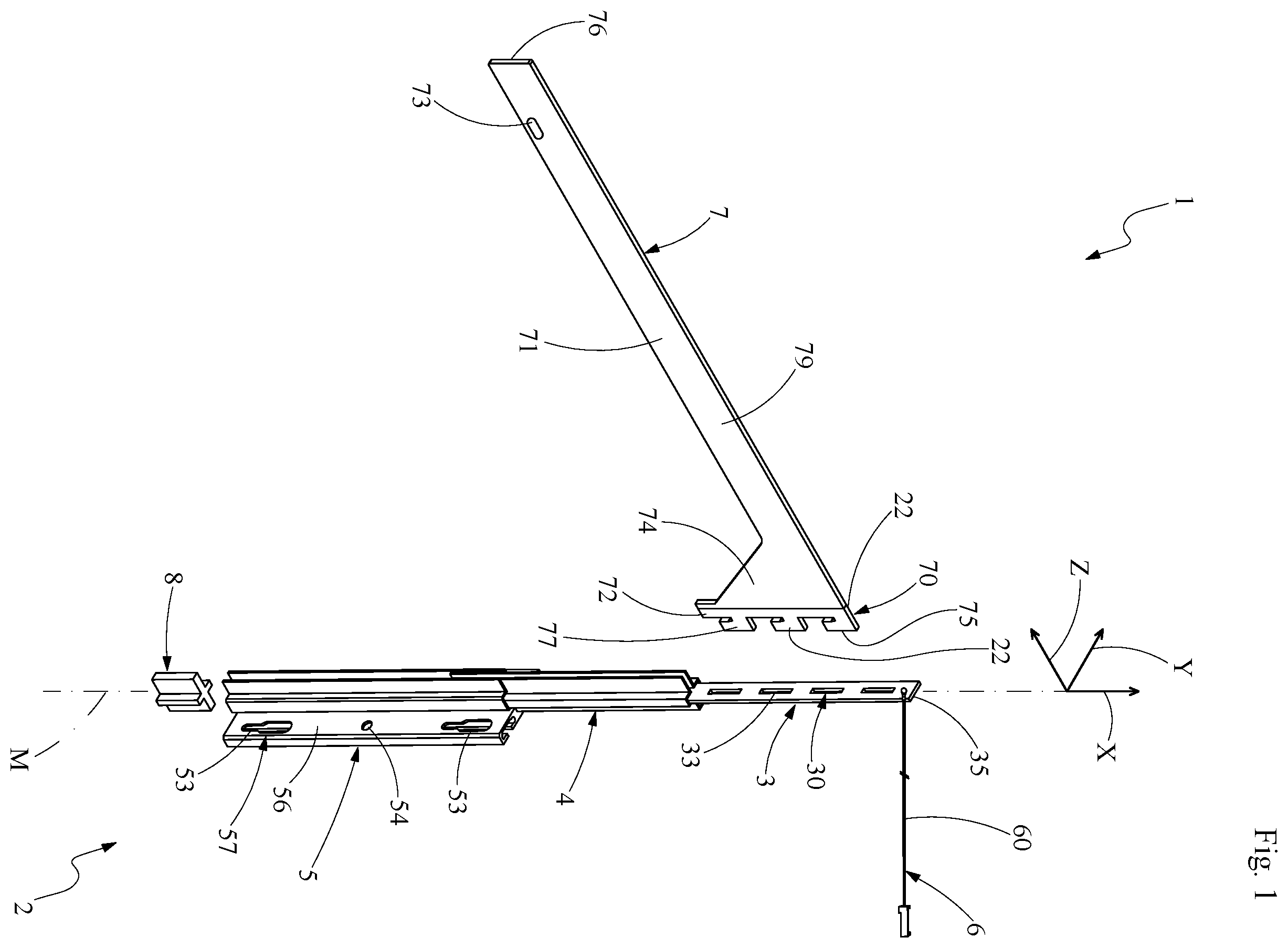 Patent US12551010 — Shelf support system — Figure 1