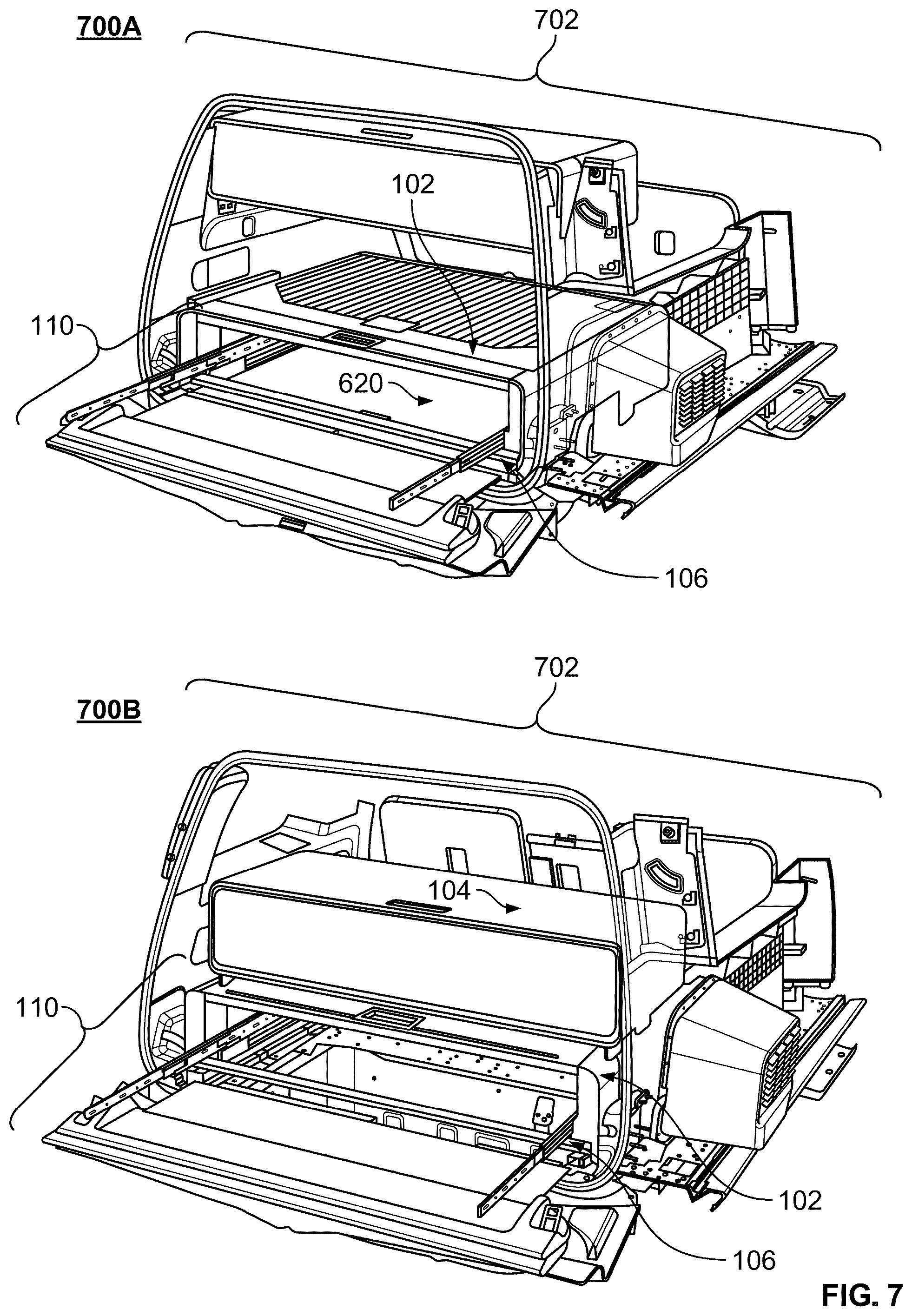 Patent US12551012 Figure 7 – Modular kitchen mounting apparatus