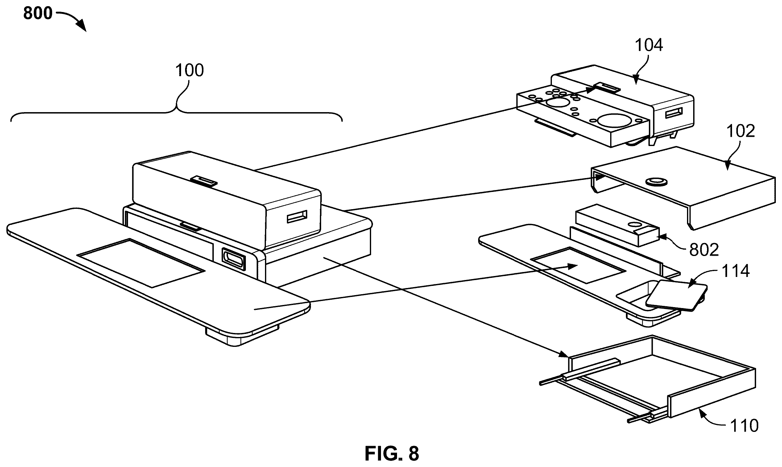 Patent US12551012 Figure 8 – Modular kitchen mounting apparatus