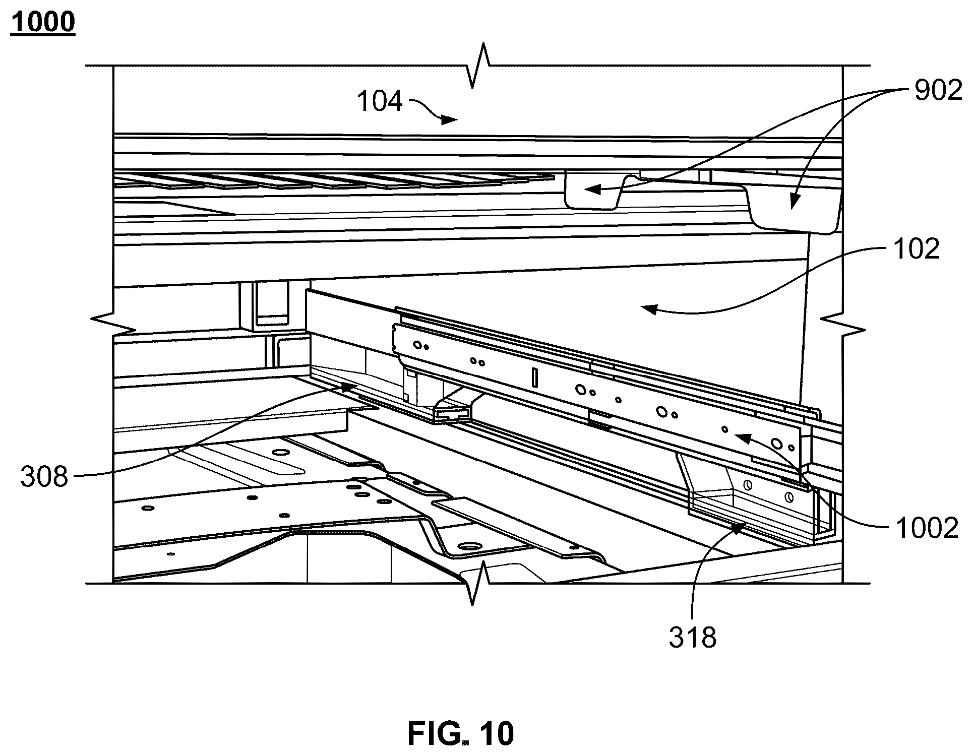 Patent US12551012 Figure 10 – Modular kitchen mounting apparatus