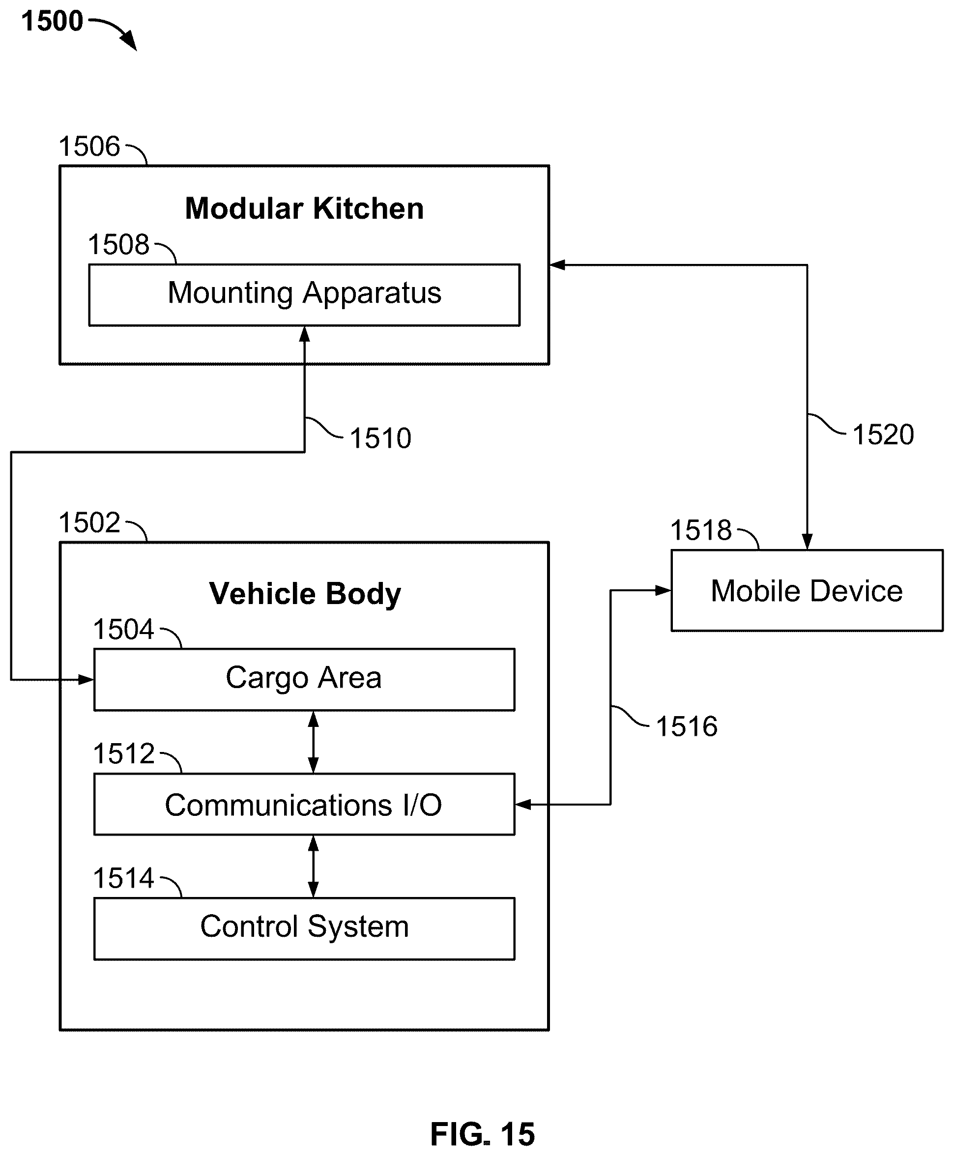 Patent US12551012 Figure 15 – Modular kitchen mounting apparatus
