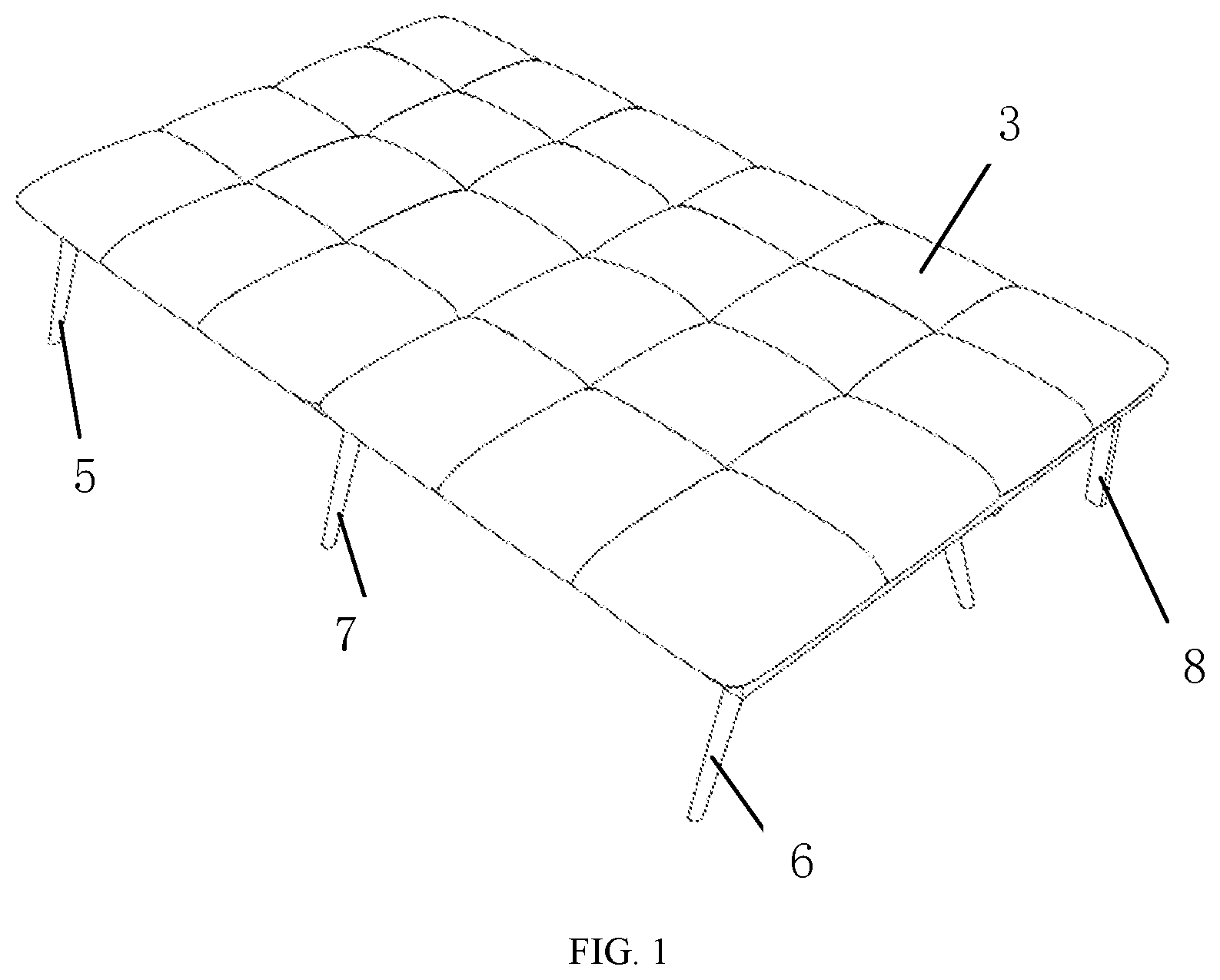 Patent US12551022 — Folding sofa — Figure 1