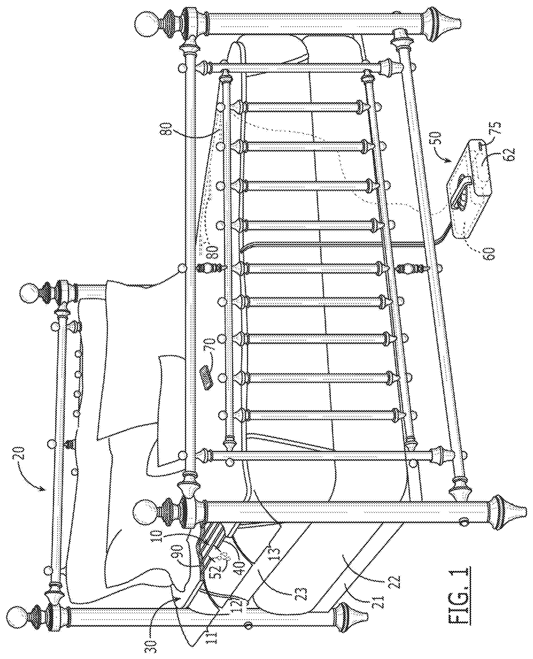 Patent US12551025 Figure 1 – Multi-zone temperature modulation system for bed or blanket