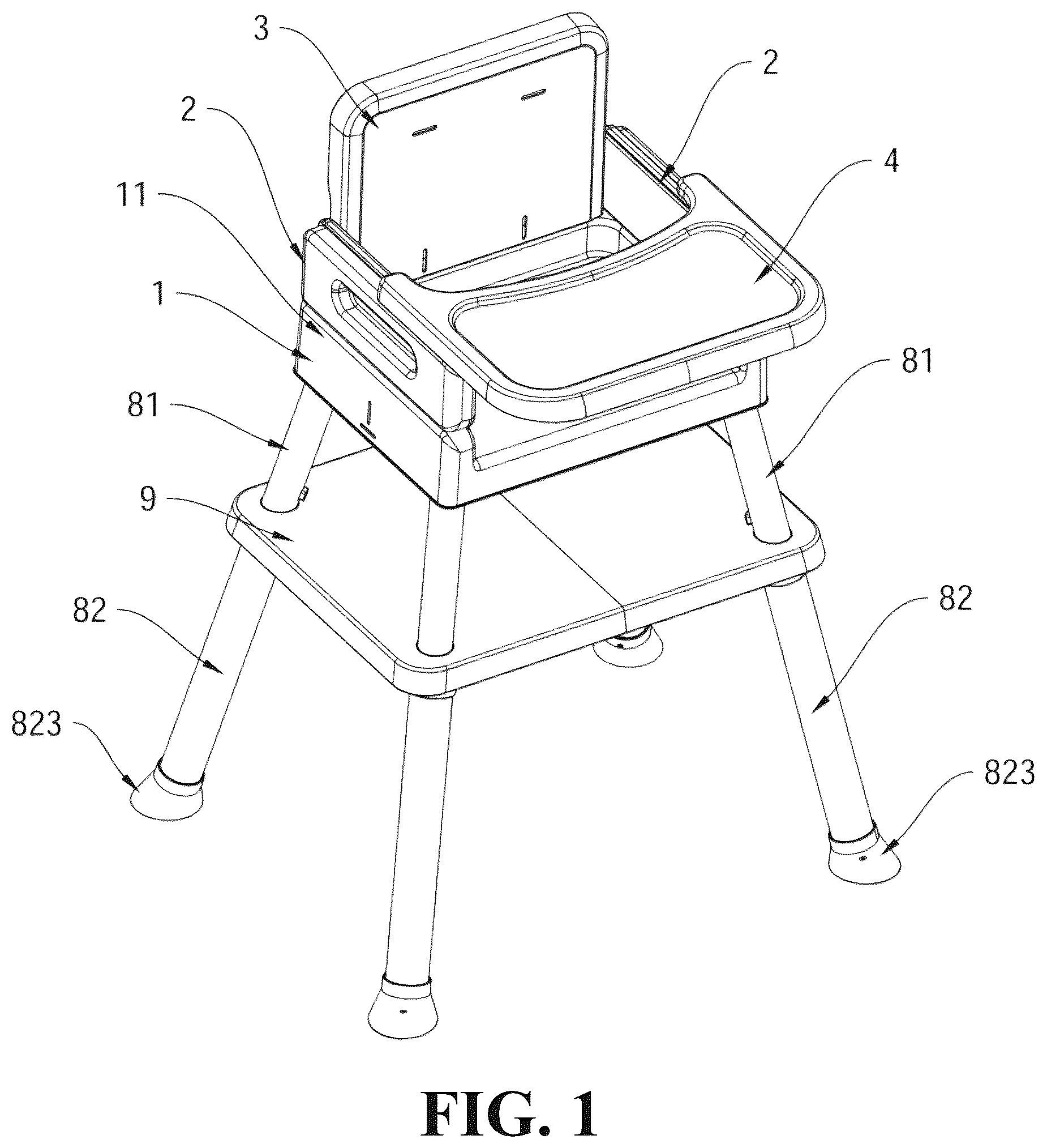 Patent US12551028 — Children's dining chair — Figure 1