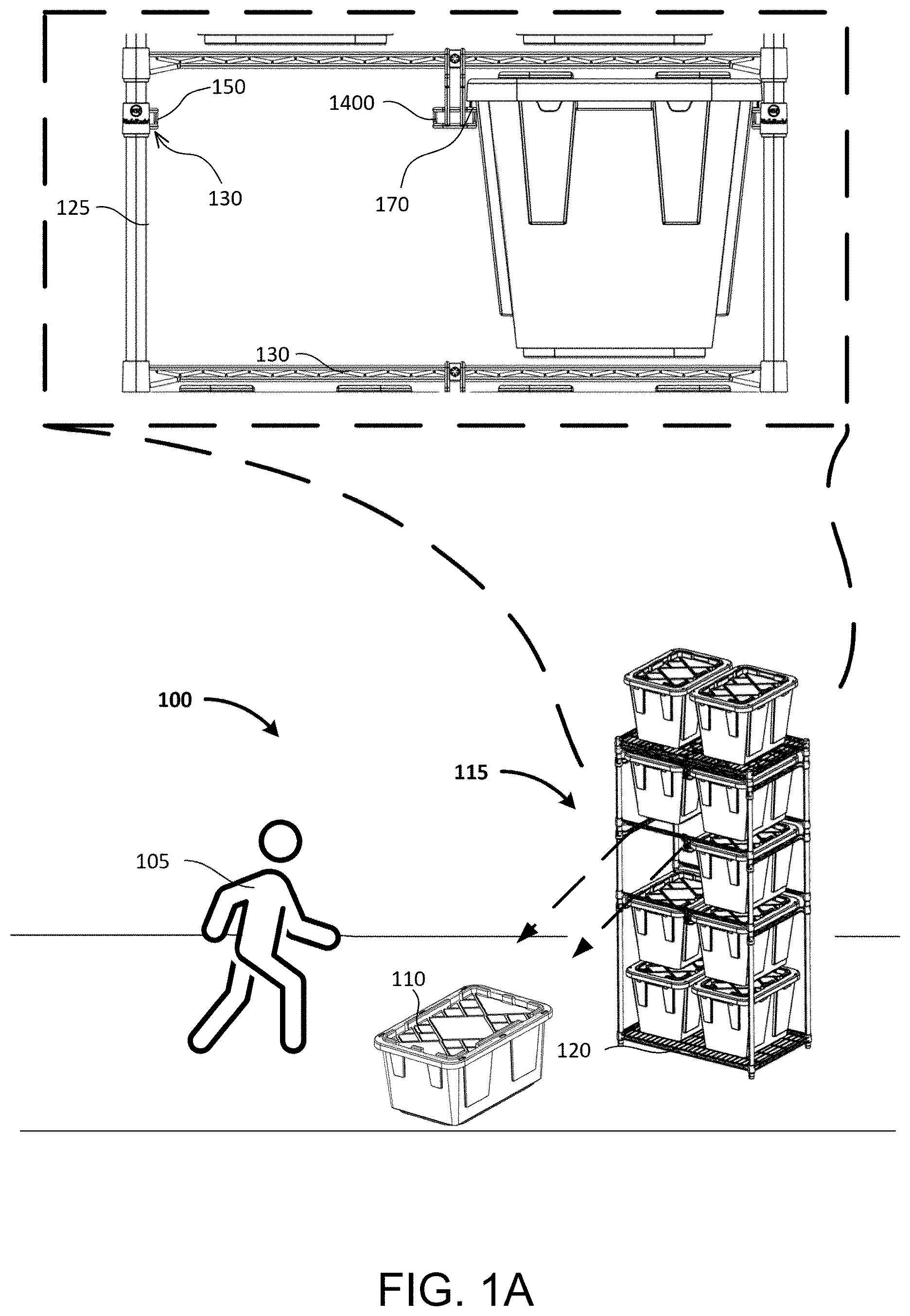 Patent US12551032 — Shelving unit — Figure 1
