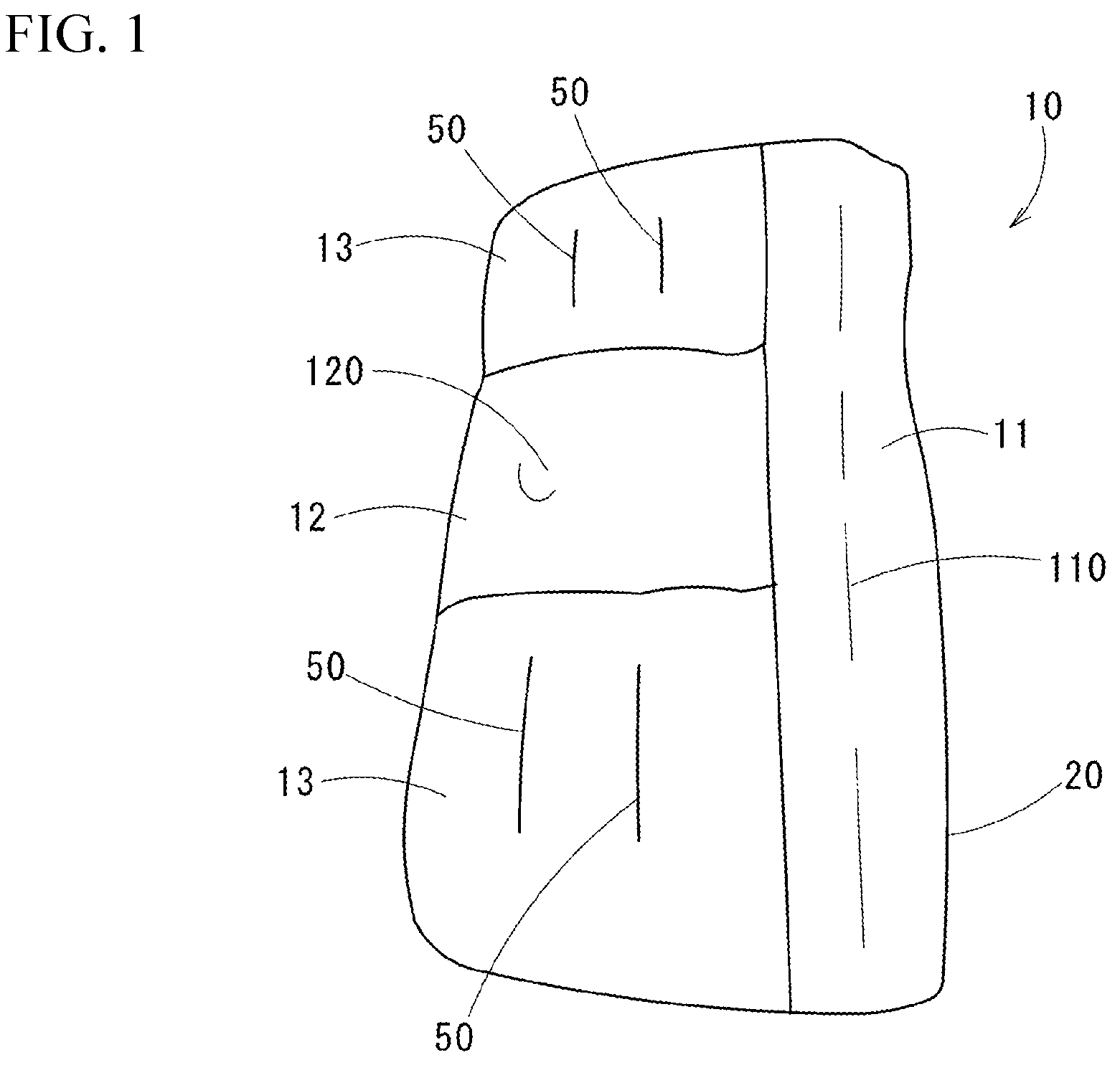 Patent US12551040 — Pillow — Figure 1