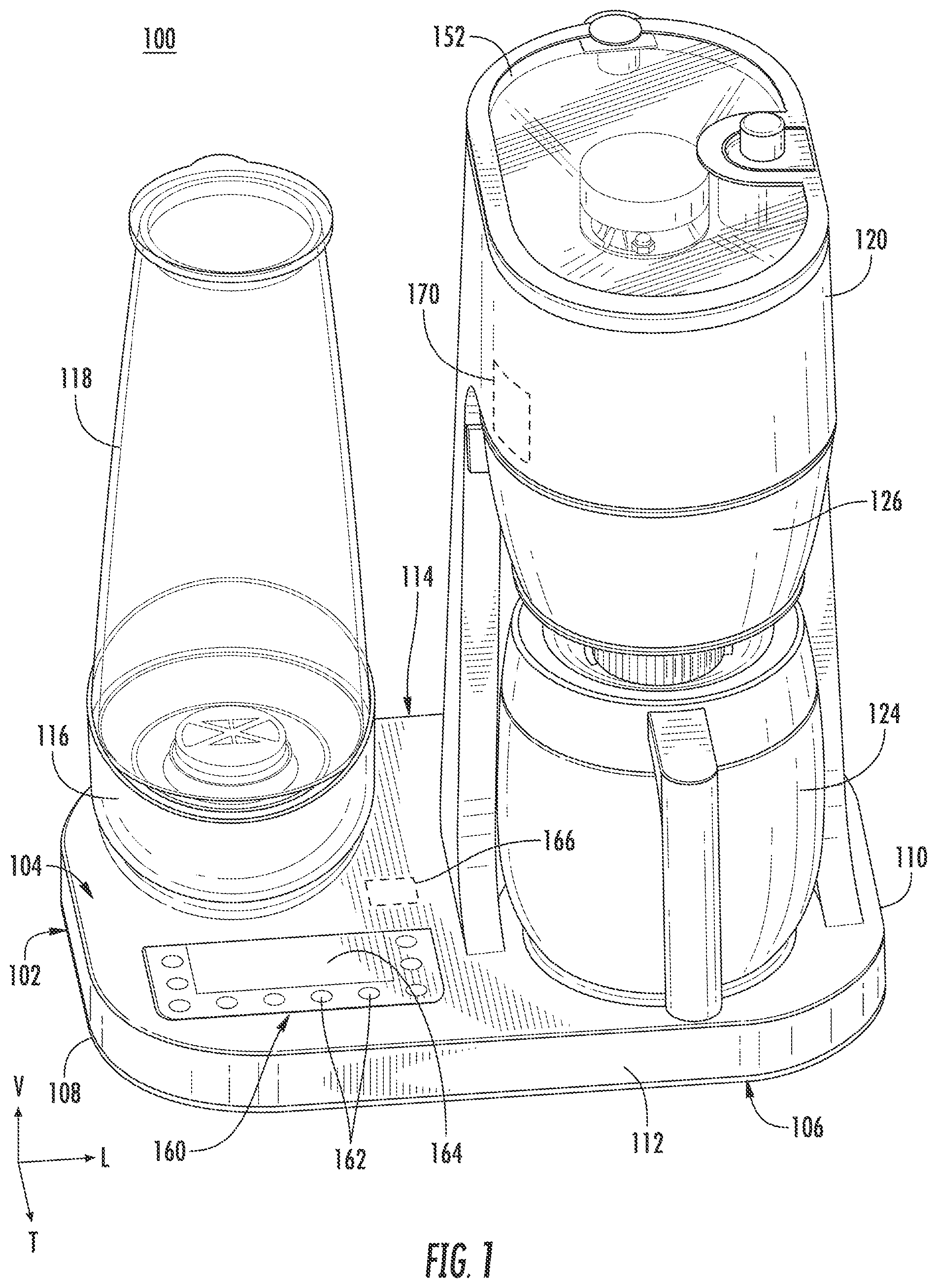 Patent US12551046 Figure 1 – Positioning system for a beverage dispenser