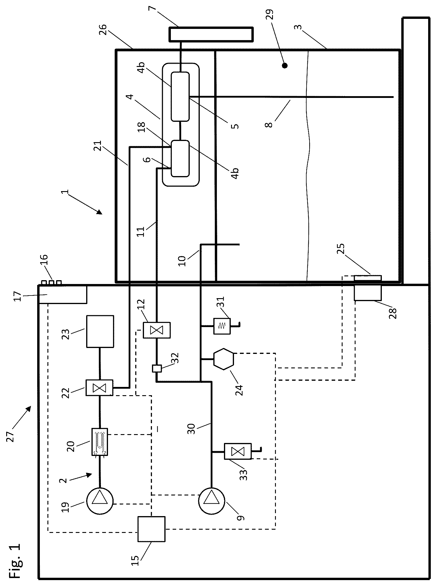 Patent US12551048 — Device for emulsifying and/or heating milk and method for producing a milk-based drink — Figure 1