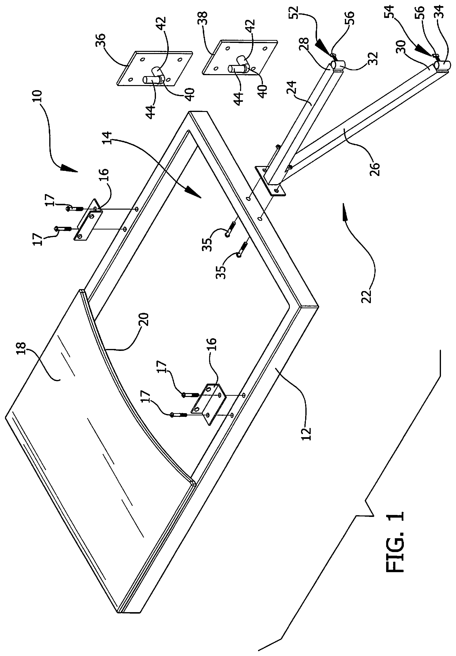 Patent US12551054 — Grill mounting apparatus — Figure 1