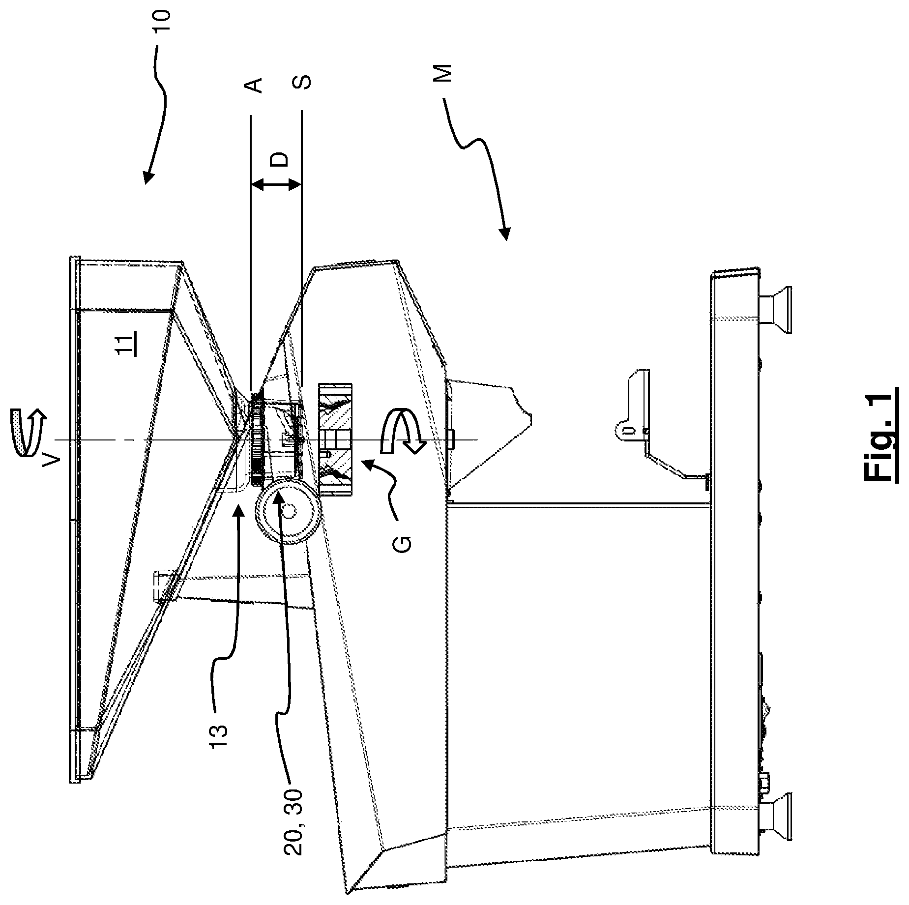 Patent US12551059 — Hopper for coffee grinder machine equipped with a lower closure device to save beans and coffee grinder machine equipped with this hopper — Figure 1