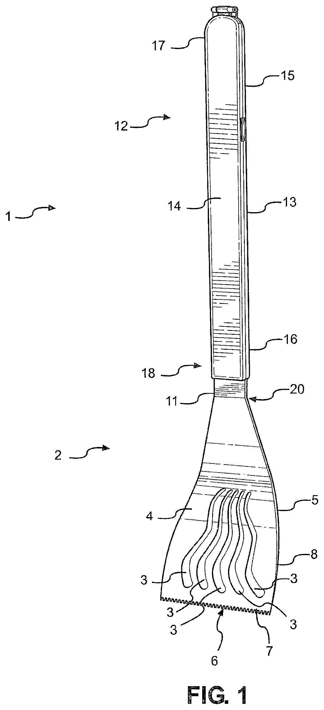 Patent US12551063 — Handle for barbecue tools and for other implements — Figure 1