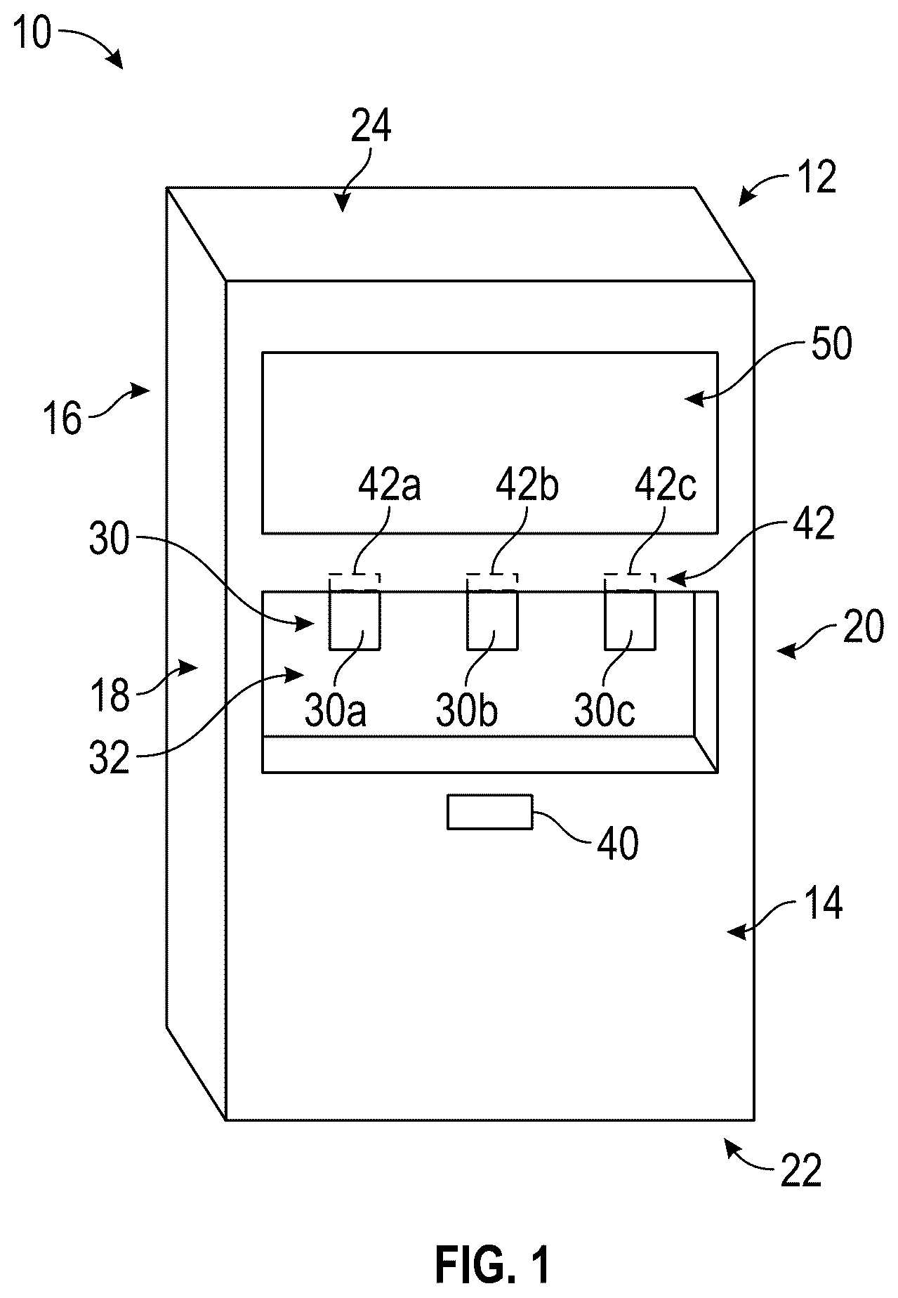 Patent US12551064 — Touchless food dispenser — Figure 1