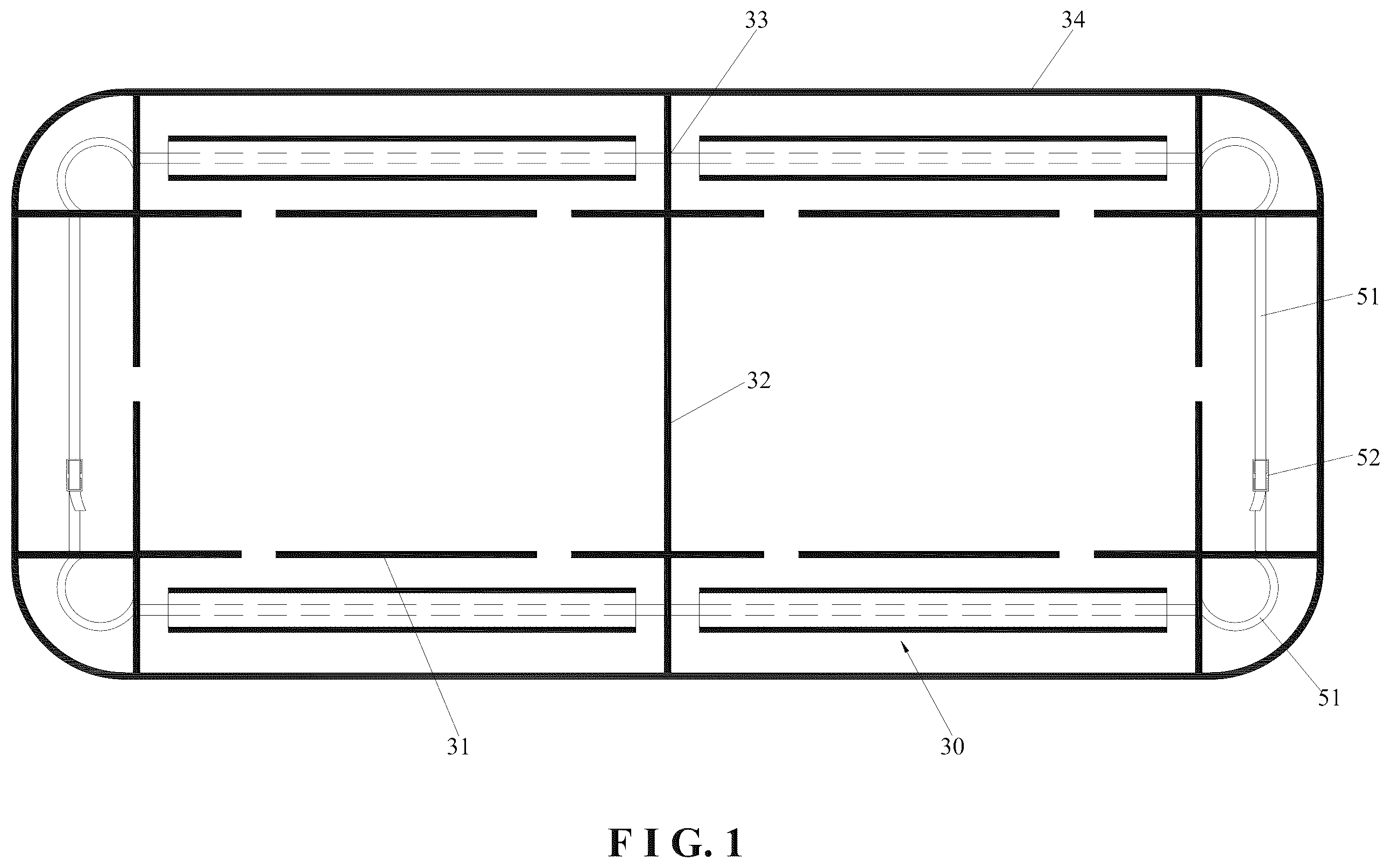 Patent US12551065 — Mobile foldable shower mattress — Figure 1