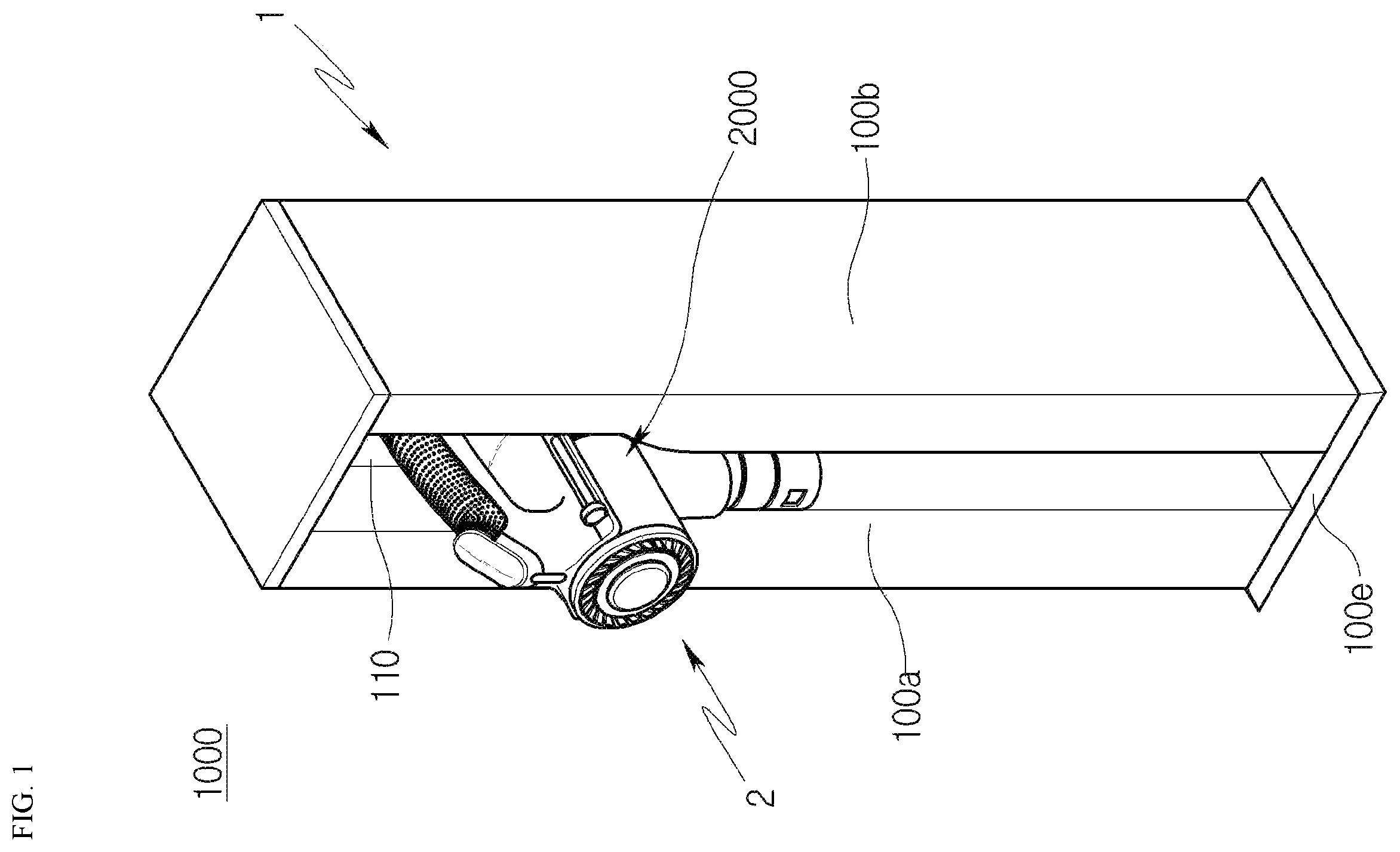 Patent US12551071 — Cleaner system — Figure 1
