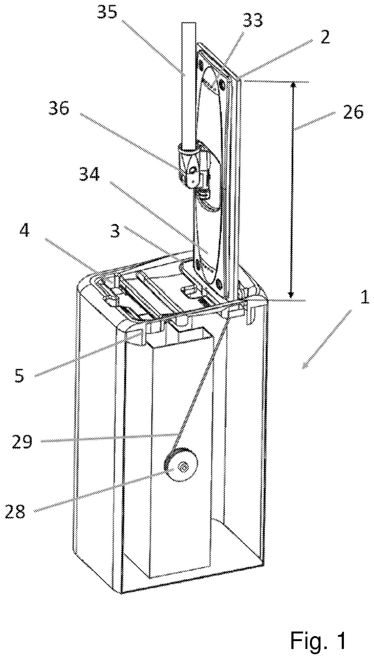 Patent US12551079 — Combined cleaning and wringing system for a mopping device — Figure 1