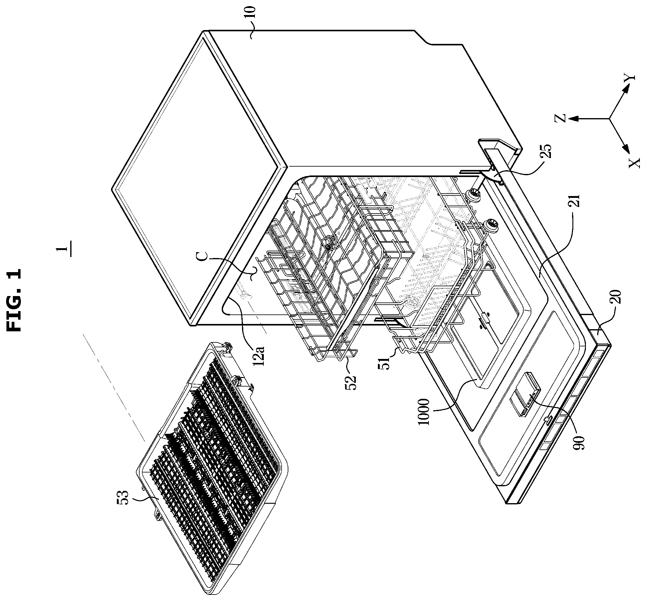 Patent US12551081 — Dishwasher and control method thereof — Figure 1