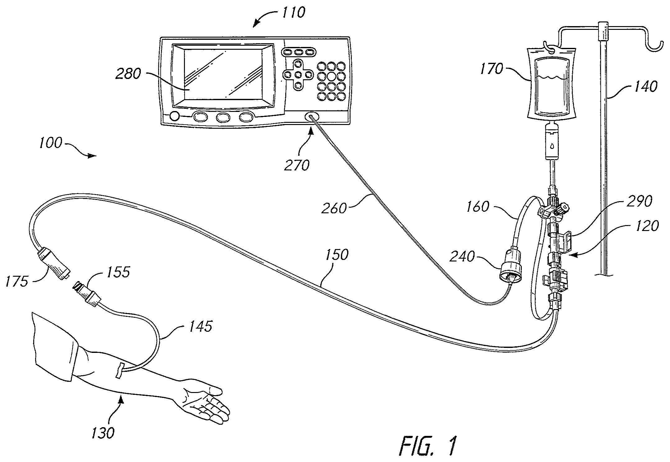 Patent US12551118 — Patient monitoring system with gatekeeper signal — Figure 1