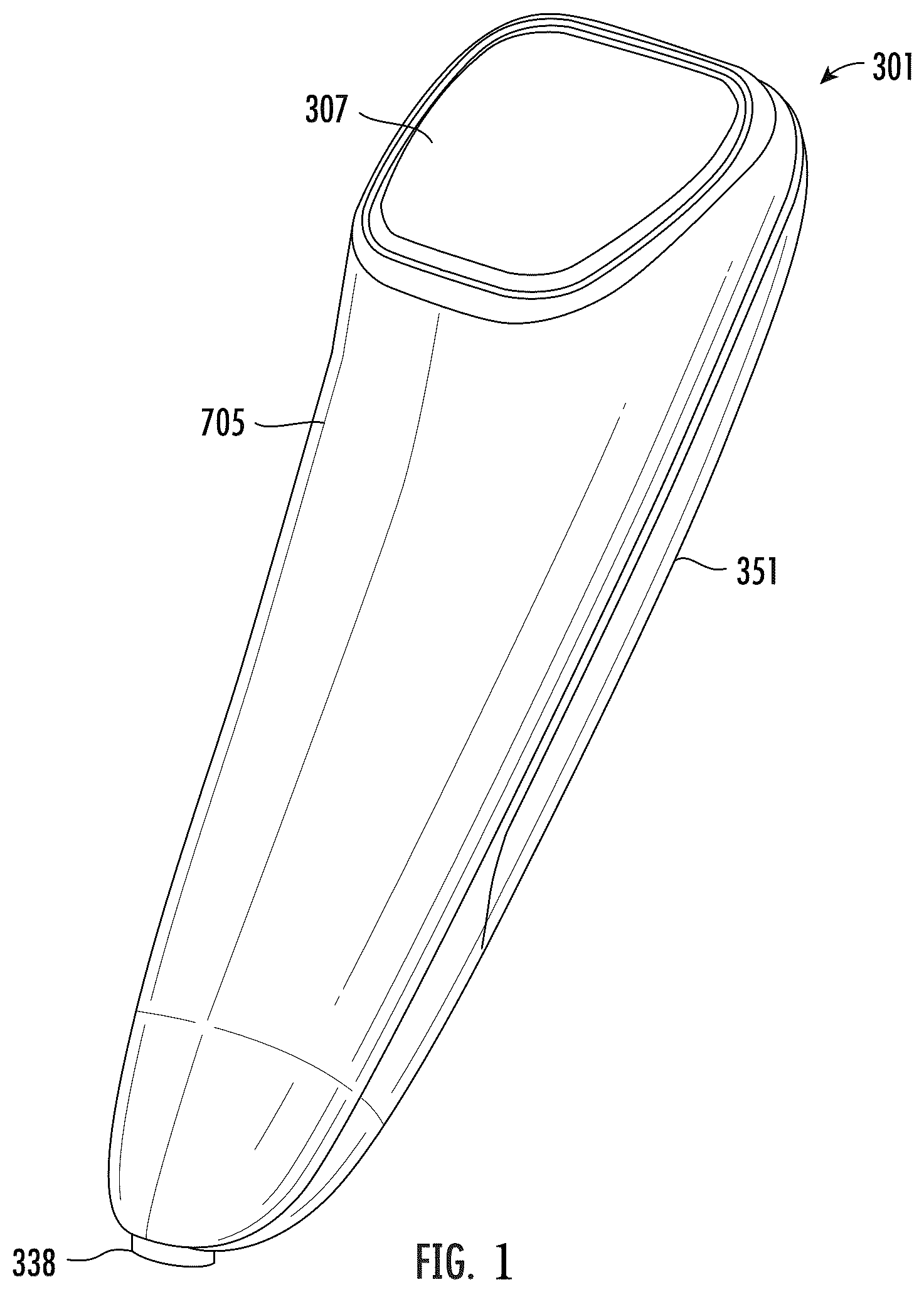 Patent US12551144 — Handheld oximeter with display of real-time and average measurement determination — Figure 1