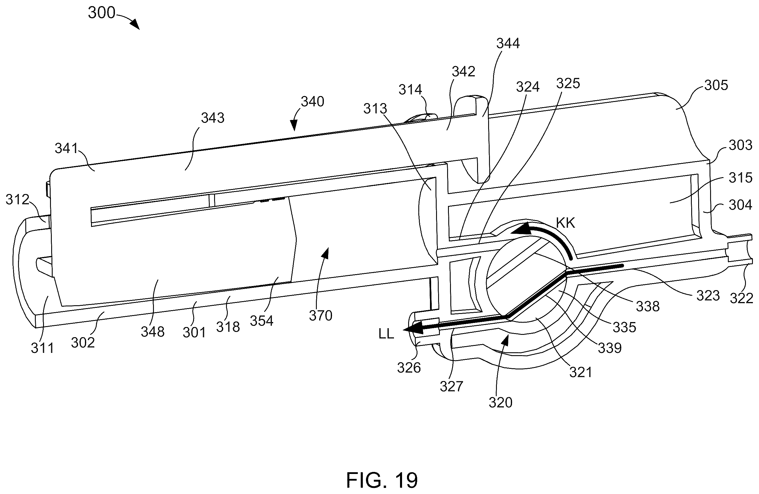 Patent US12551150 Figure 16 – Fluid diversion mechanism for bodily-fluid sampling